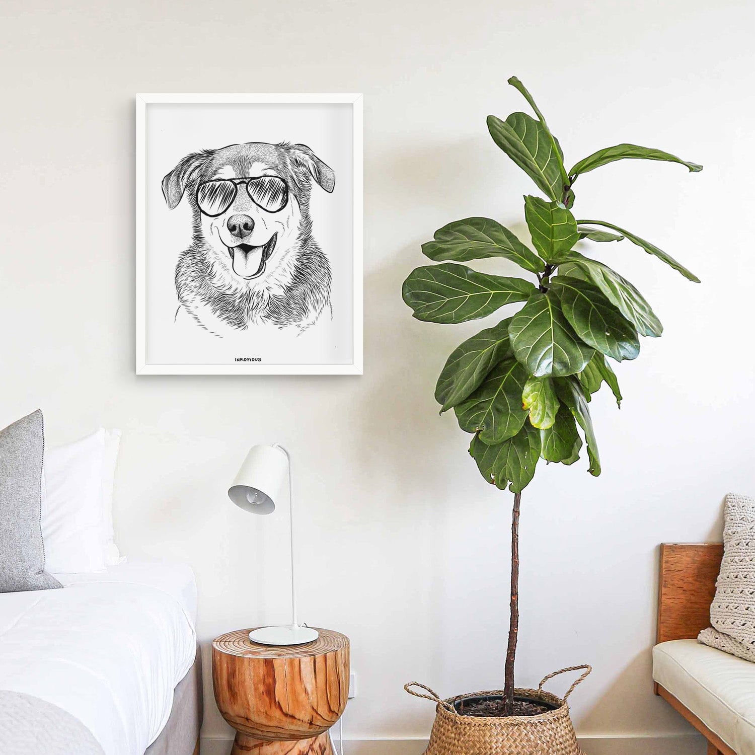 Lance the Lab/Shepherd Mix Art Print