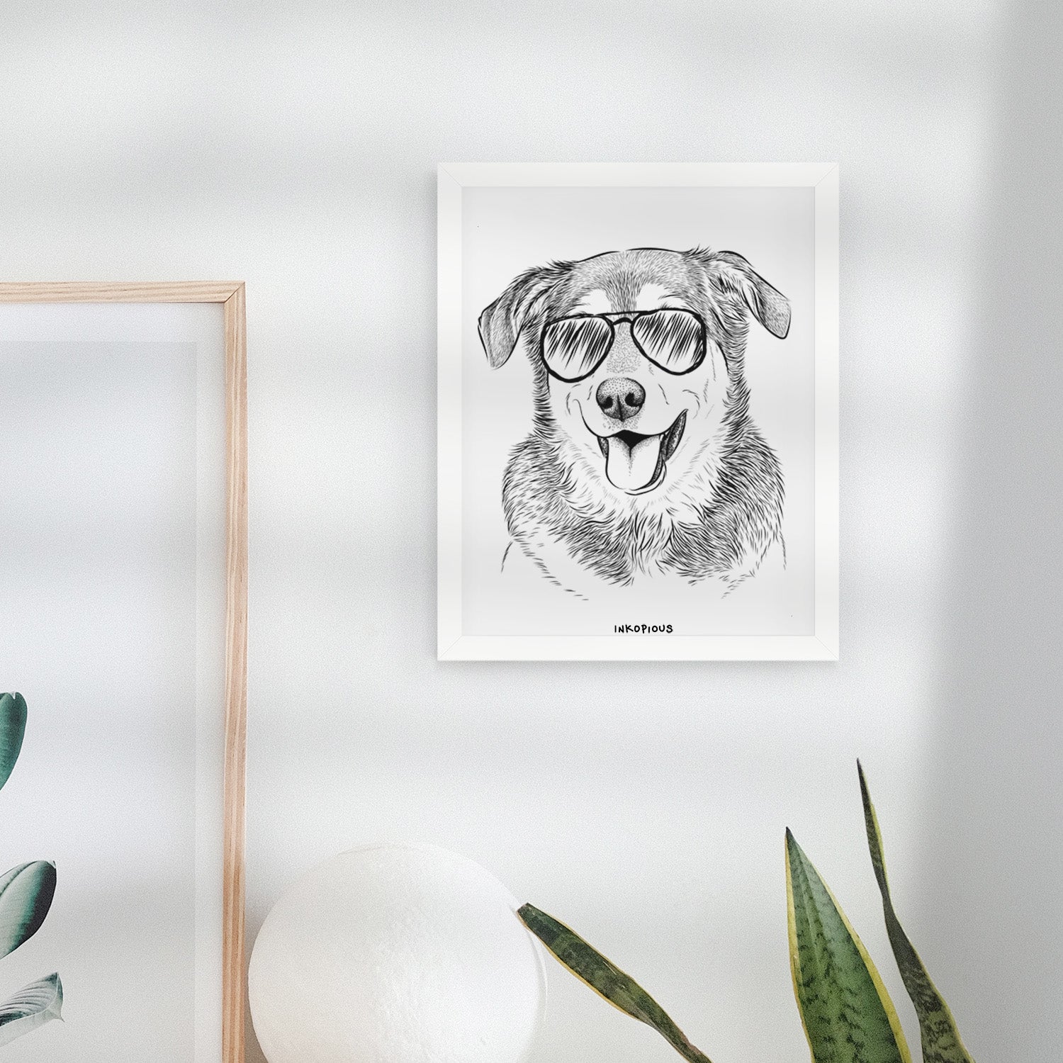 Lance the Lab/Shepherd Mix Art Print