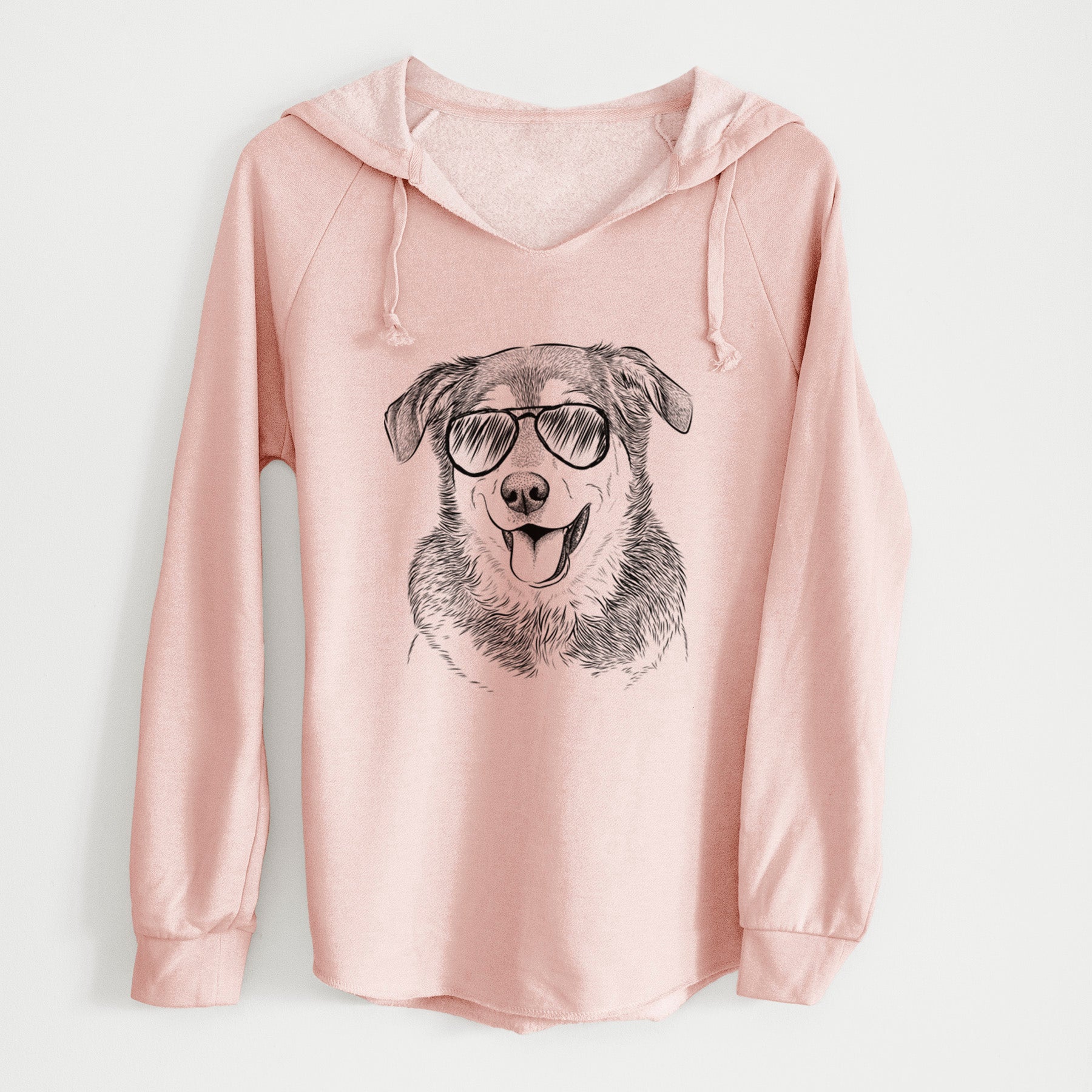 Aviator Lance the Lab/Shepherd Mix - Cali Wave Hooded Sweatshirt