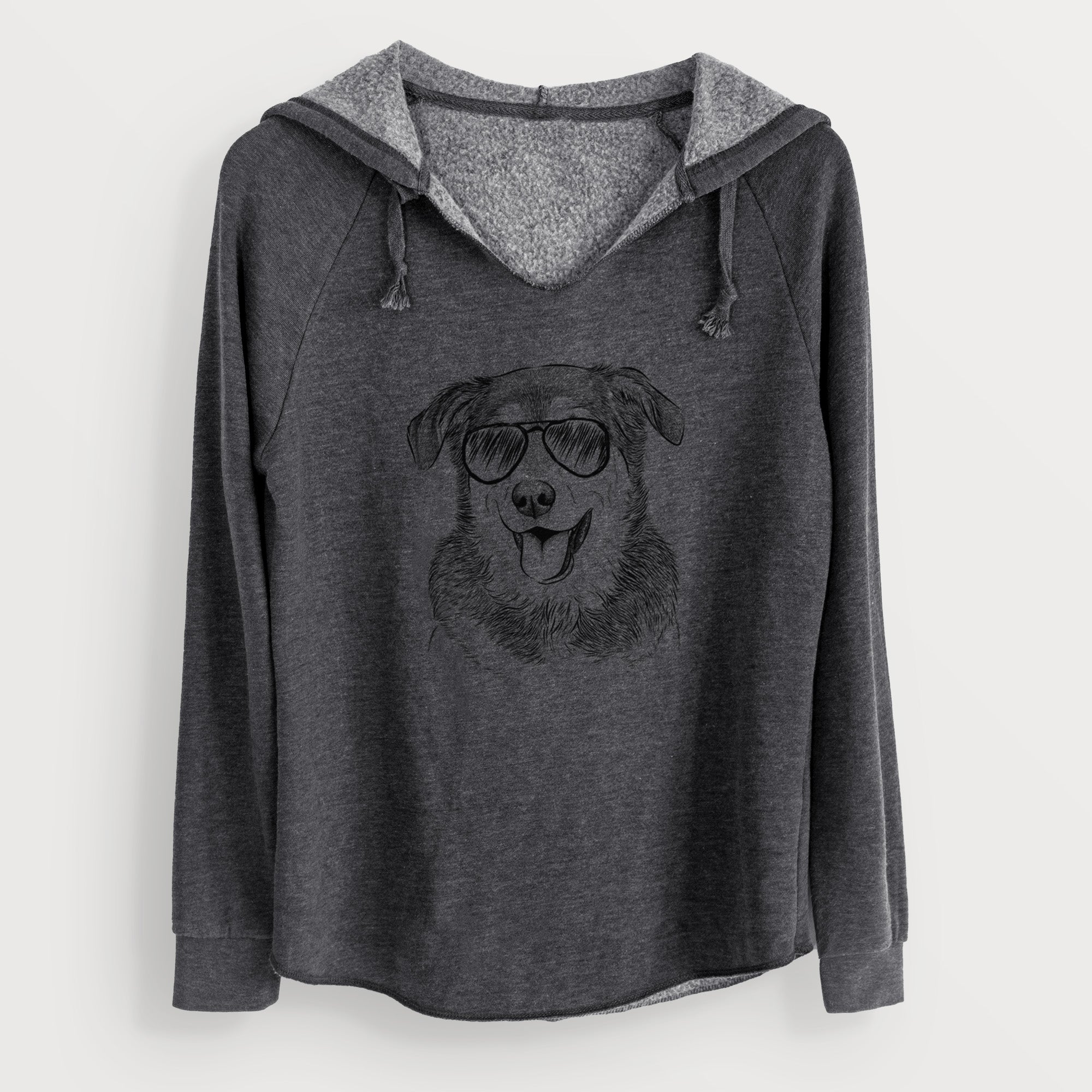 Aviator Lance the Lab/Shepherd Mix - Cali Wave Hooded Sweatshirt