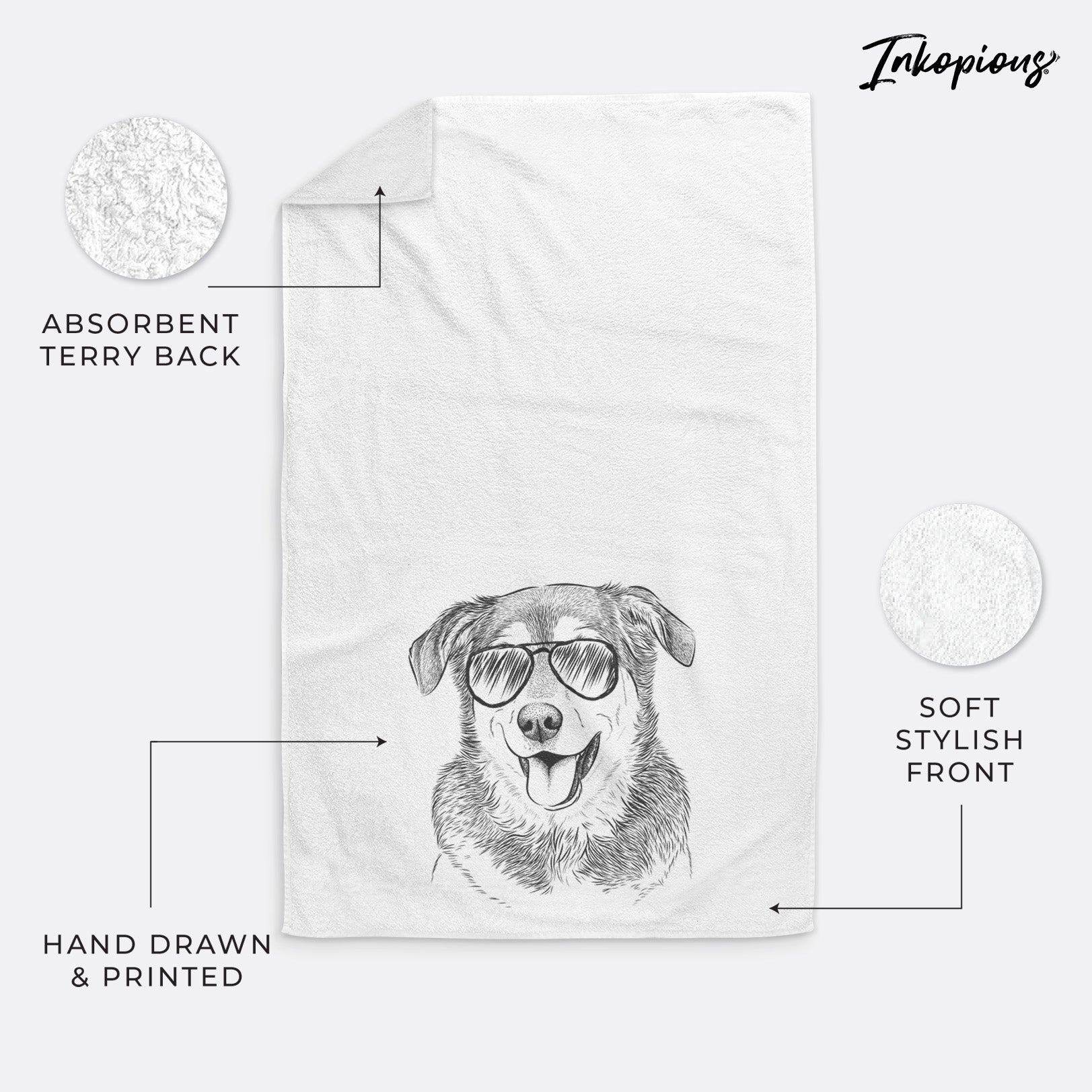 Lance the Lab/Shepherd Mix Decorative Hand Towel