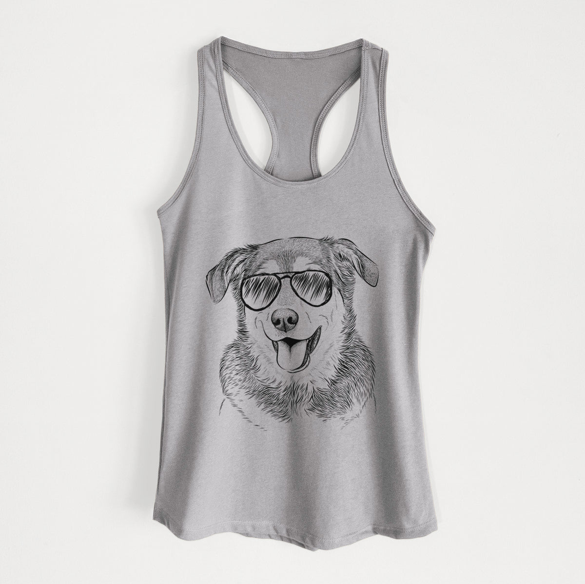 Lance the Lab/Shepherd Mix - Women&#39;s Racerback Tanktop