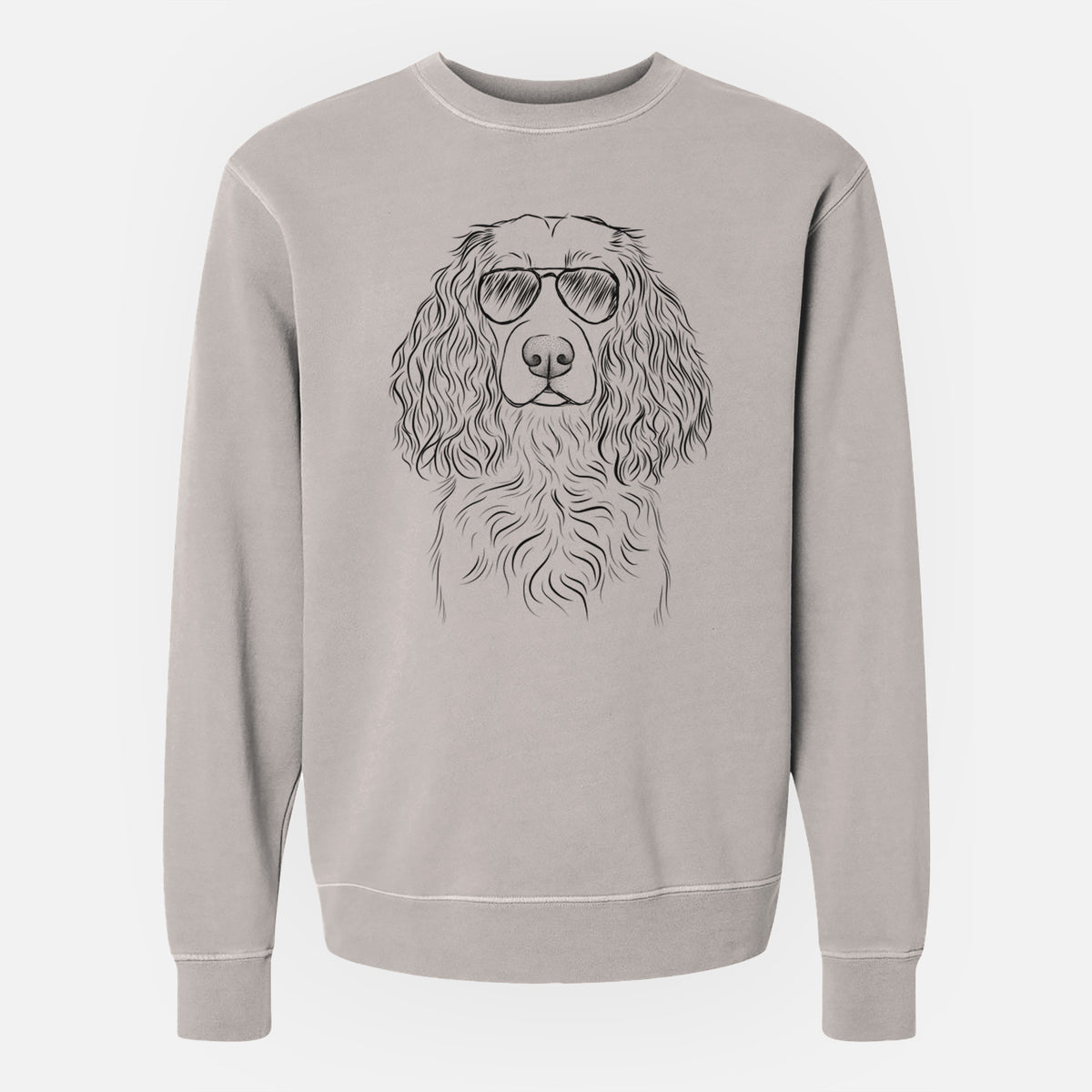 Aviator Landry the Boykin Spaniel - Unisex Pigment Dyed Crew Sweatshirt