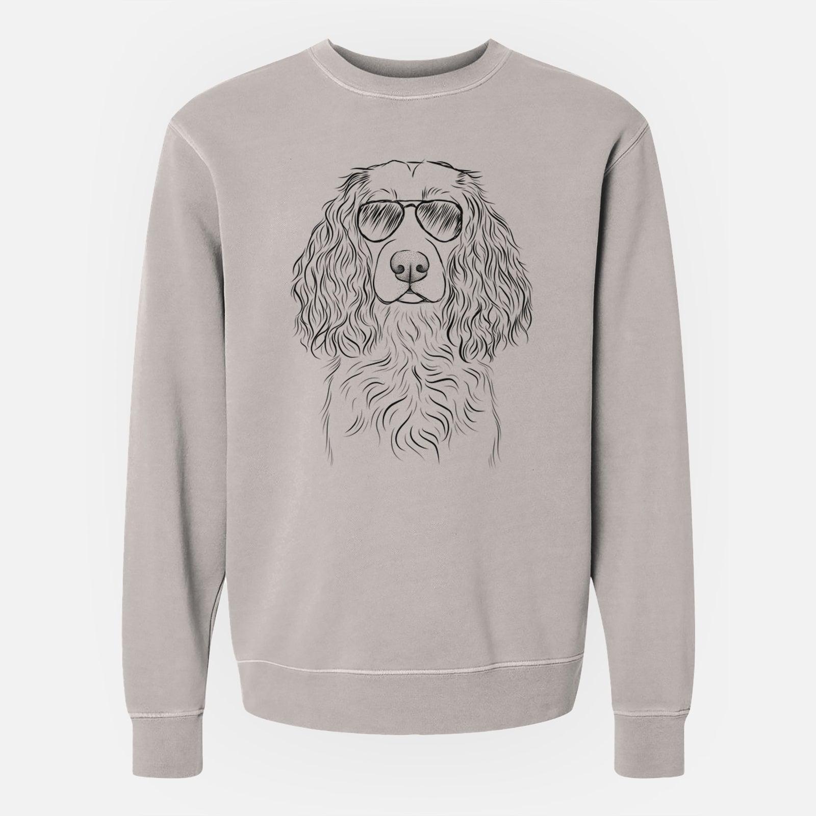 Aviator Landry the Boykin Spaniel - Unisex Pigment Dyed Crew Sweatshirt