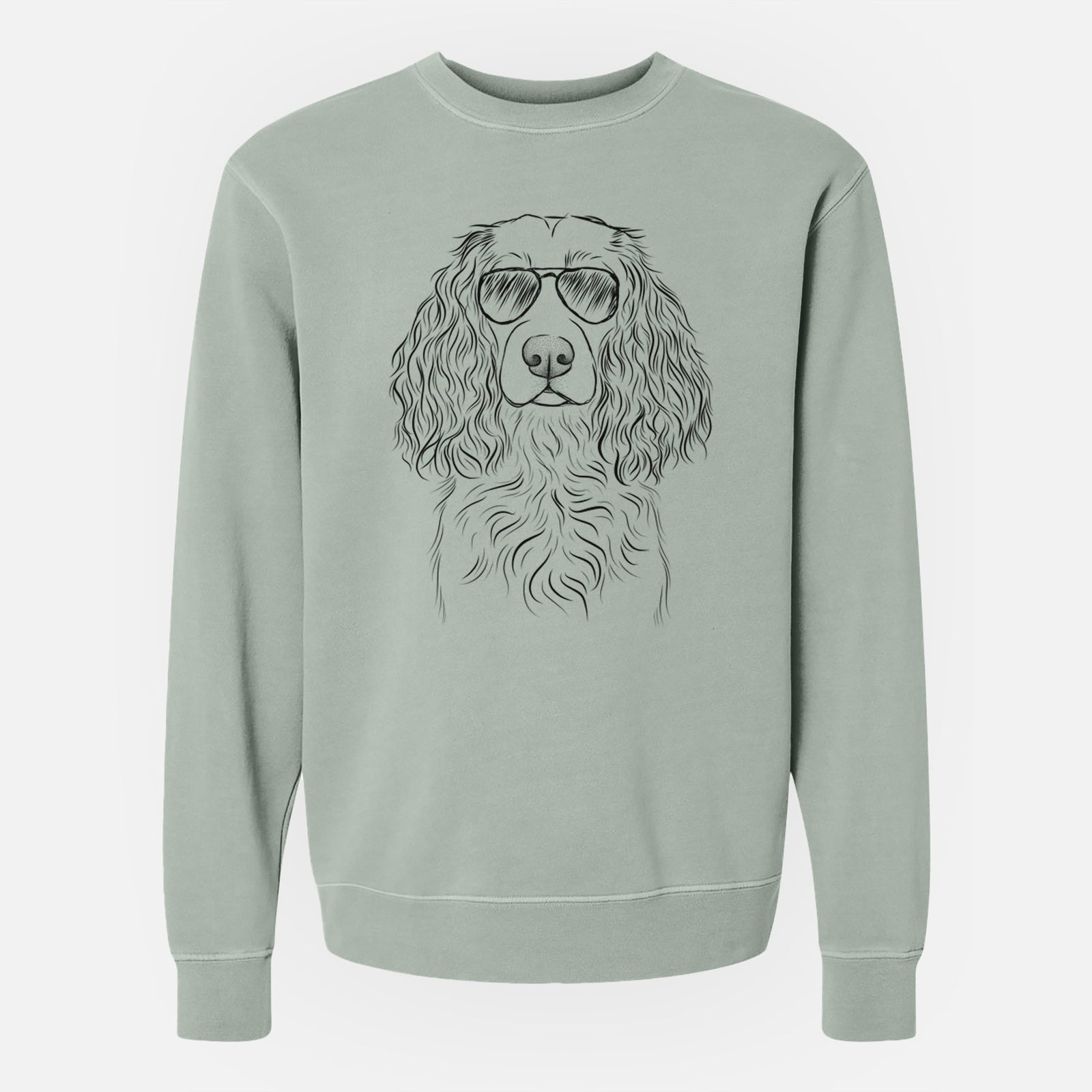 Aviator Landry the Boykin Spaniel - Unisex Pigment Dyed Crew Sweatshirt