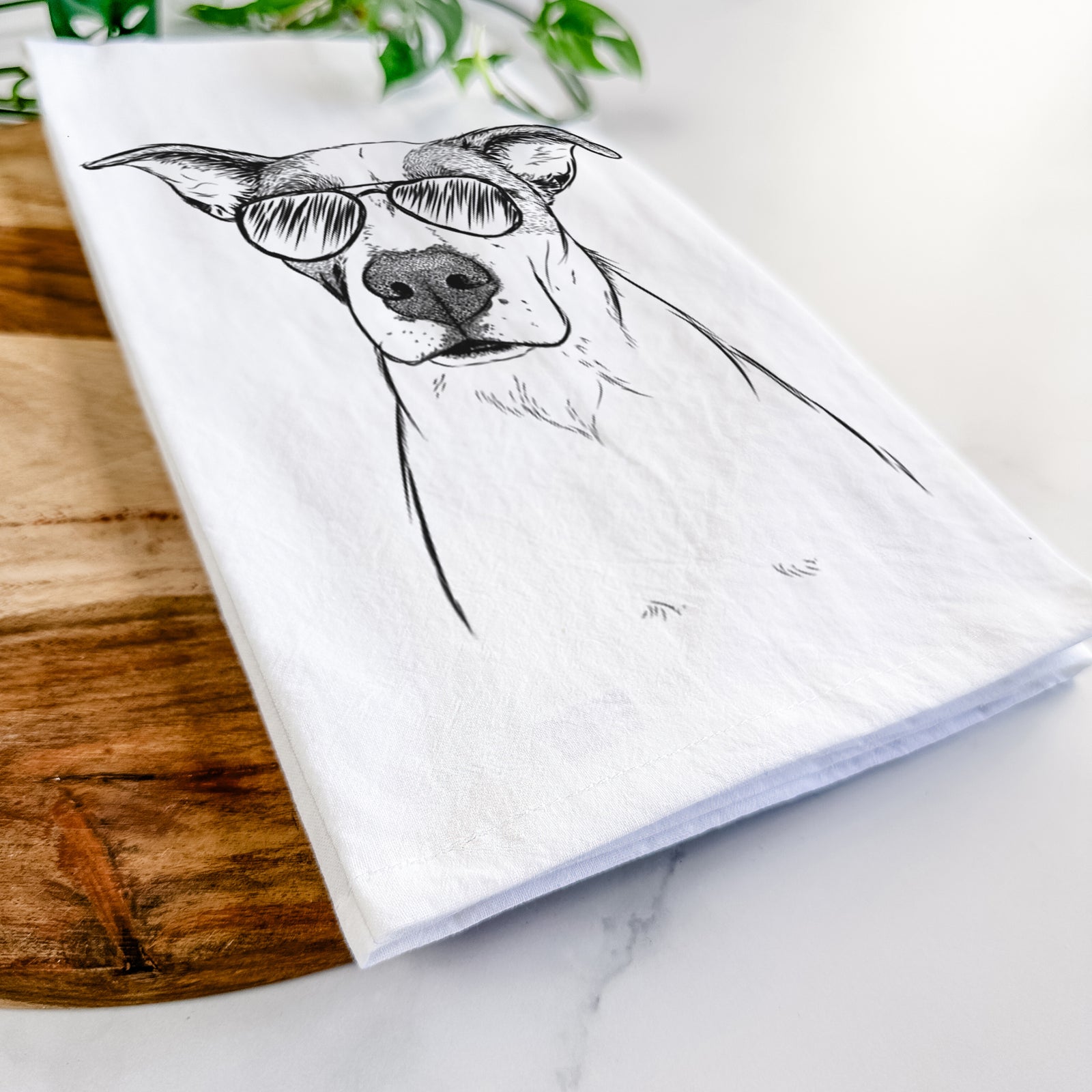 Lily the Mixed Breed Tea Towel