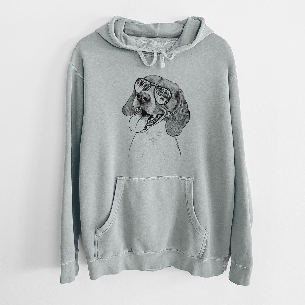 Aviator Little Bandit the Beagle - Unisex Pigment Dyed Hoodie