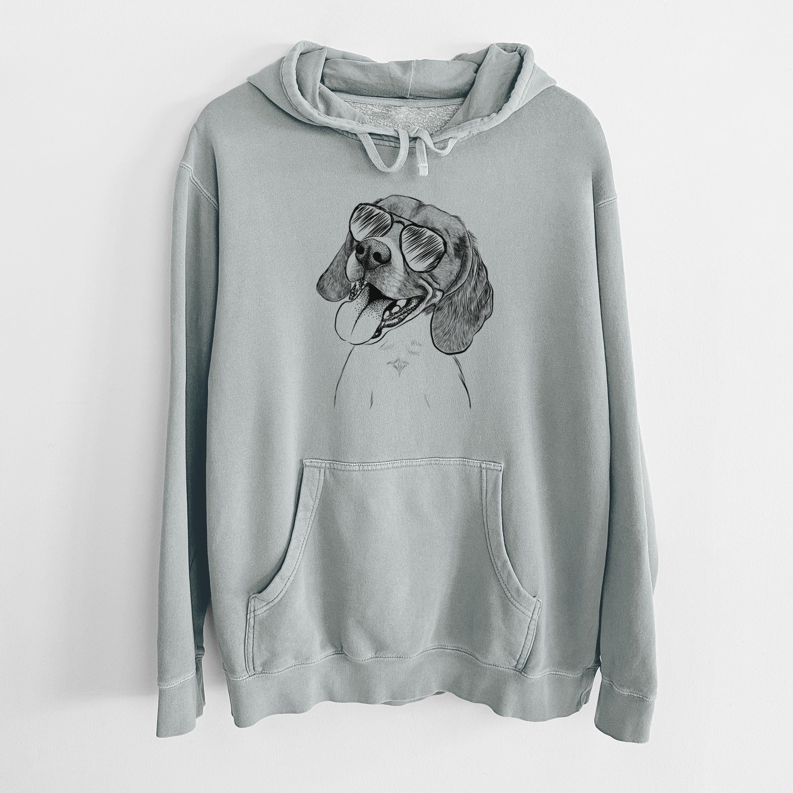 Aviator Little Bandit the Beagle - Unisex Pigment Dyed Hoodie