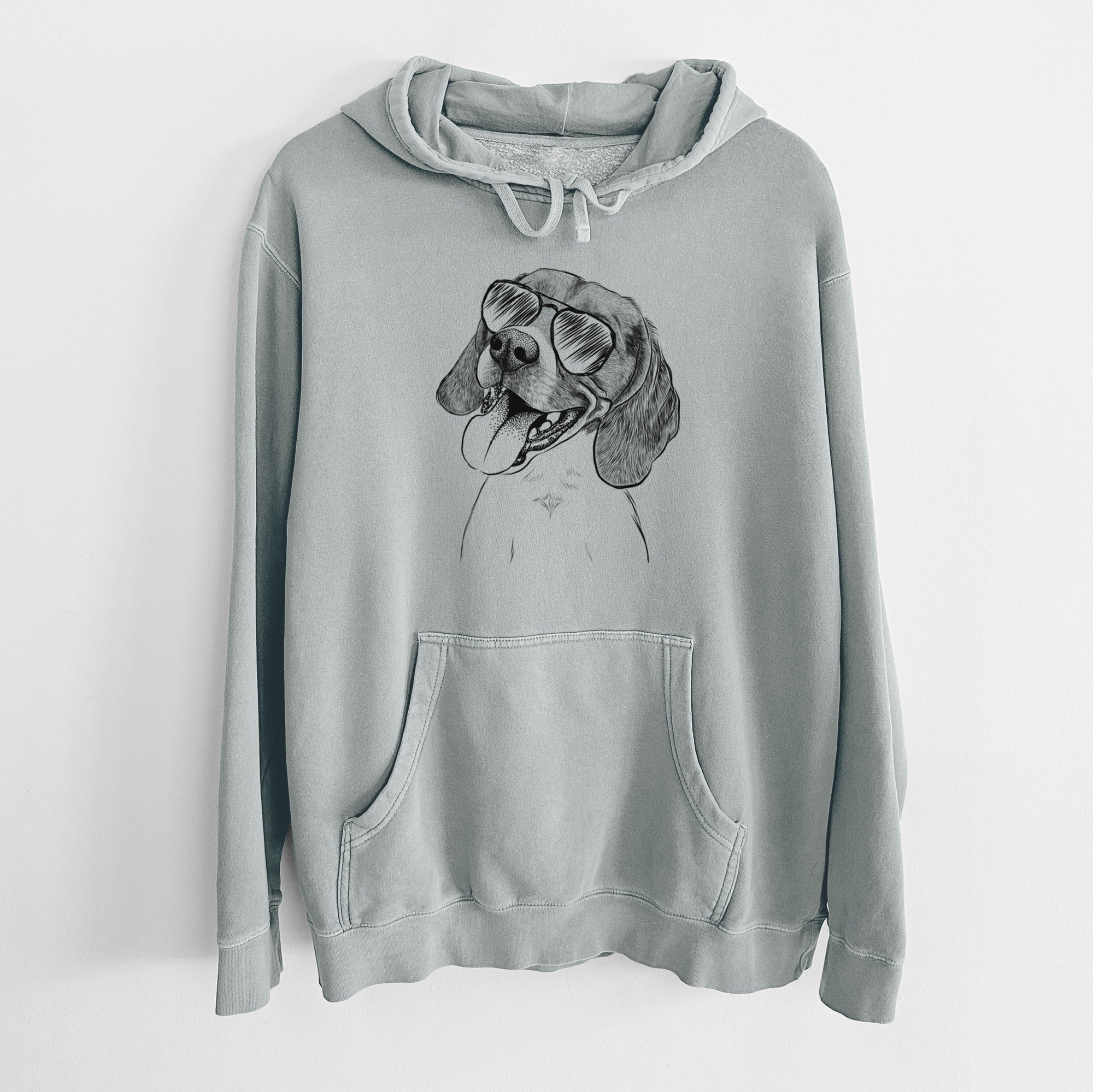 Aviator Little Bandit the Beagle - Unisex Pigment Dyed Hoodie