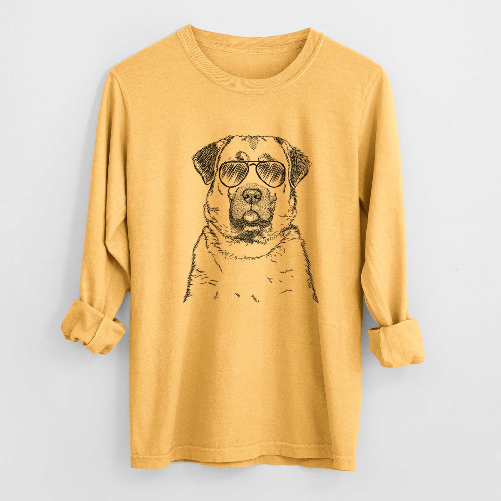 Aviator Loca the Anatolian Shepherd - Men's Heavyweight 100% Cotton Long Sleeve