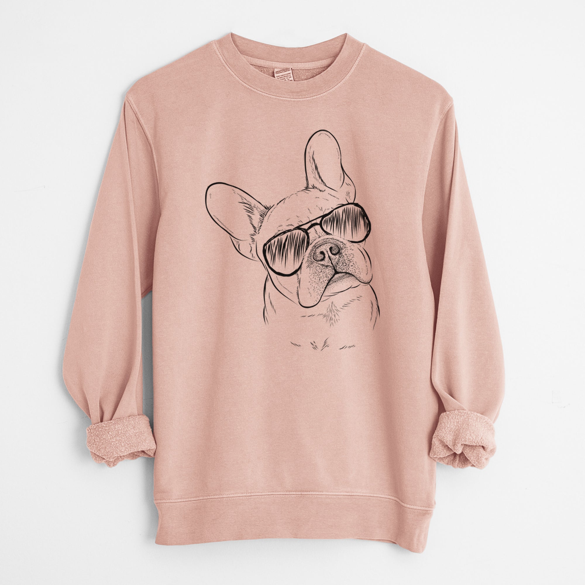 Aviator Loki the French Bulldog - Unisex Pigment Dyed Crew Sweatshirt