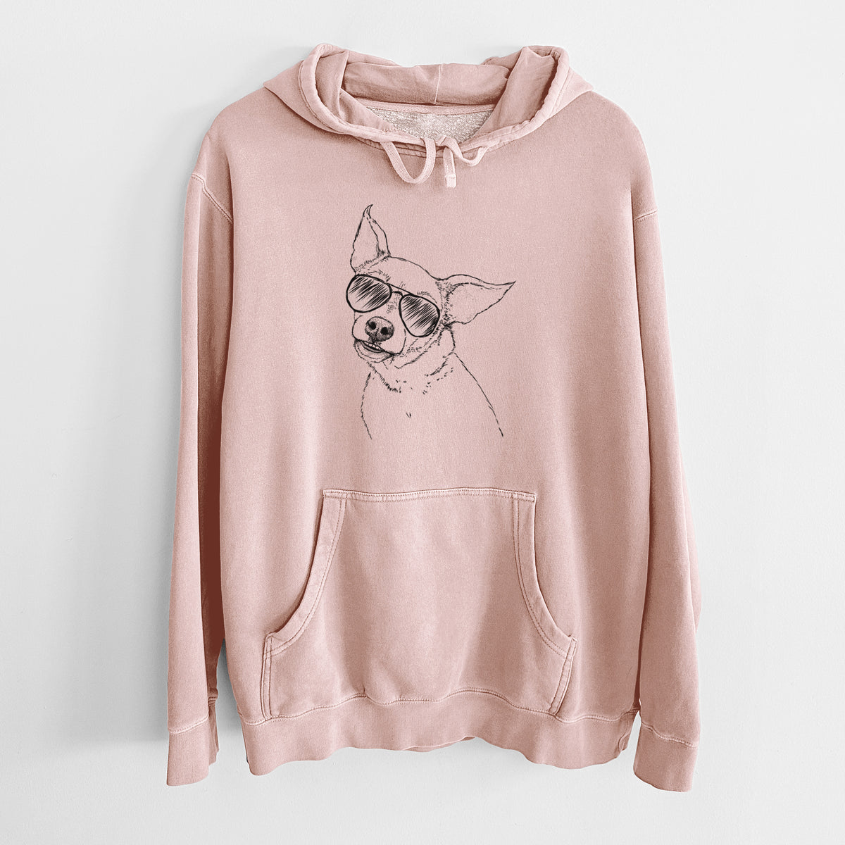 Aviator Lola the Chiweenie - Unisex Pigment Dyed Hoodie