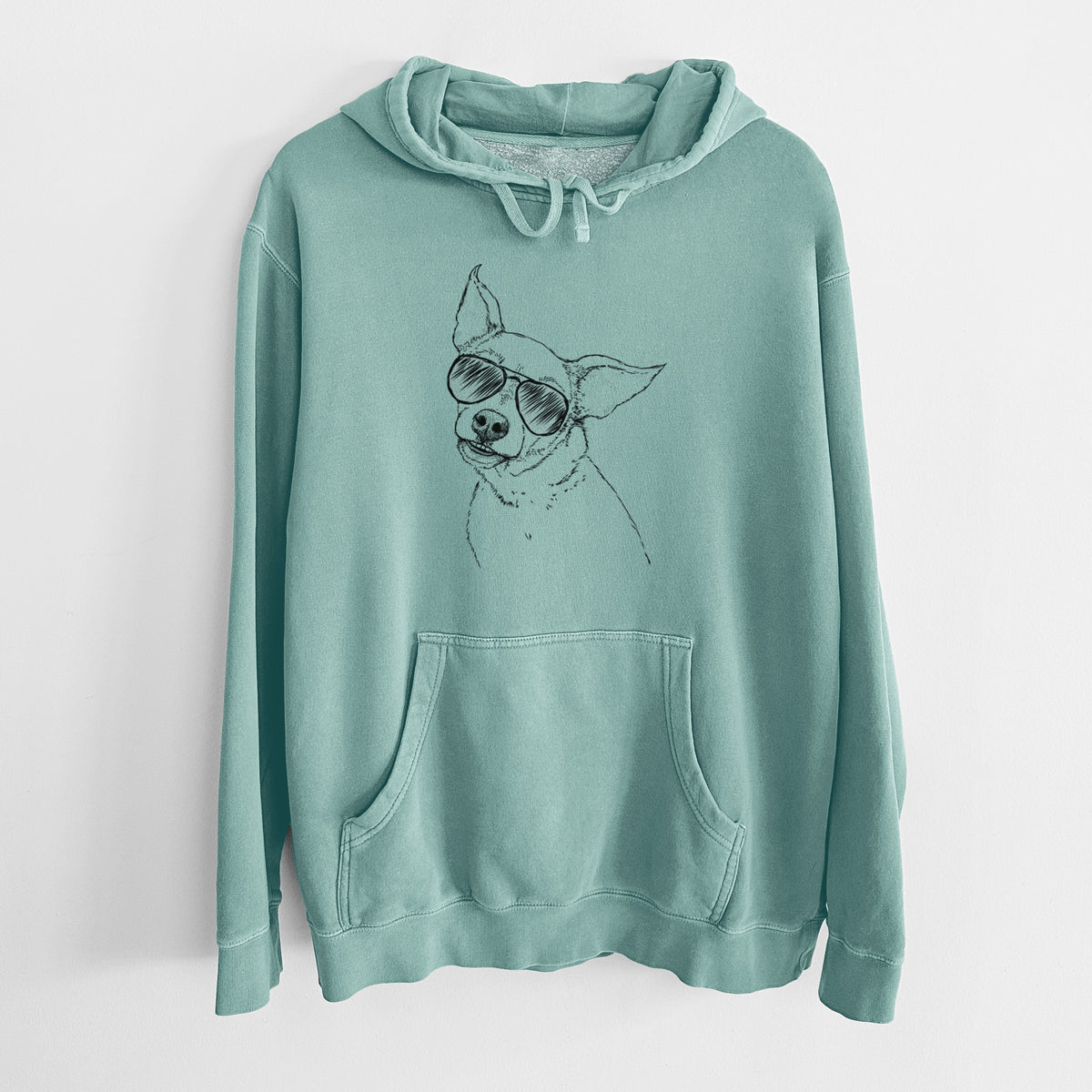Aviator Lola the Chiweenie - Unisex Pigment Dyed Hoodie