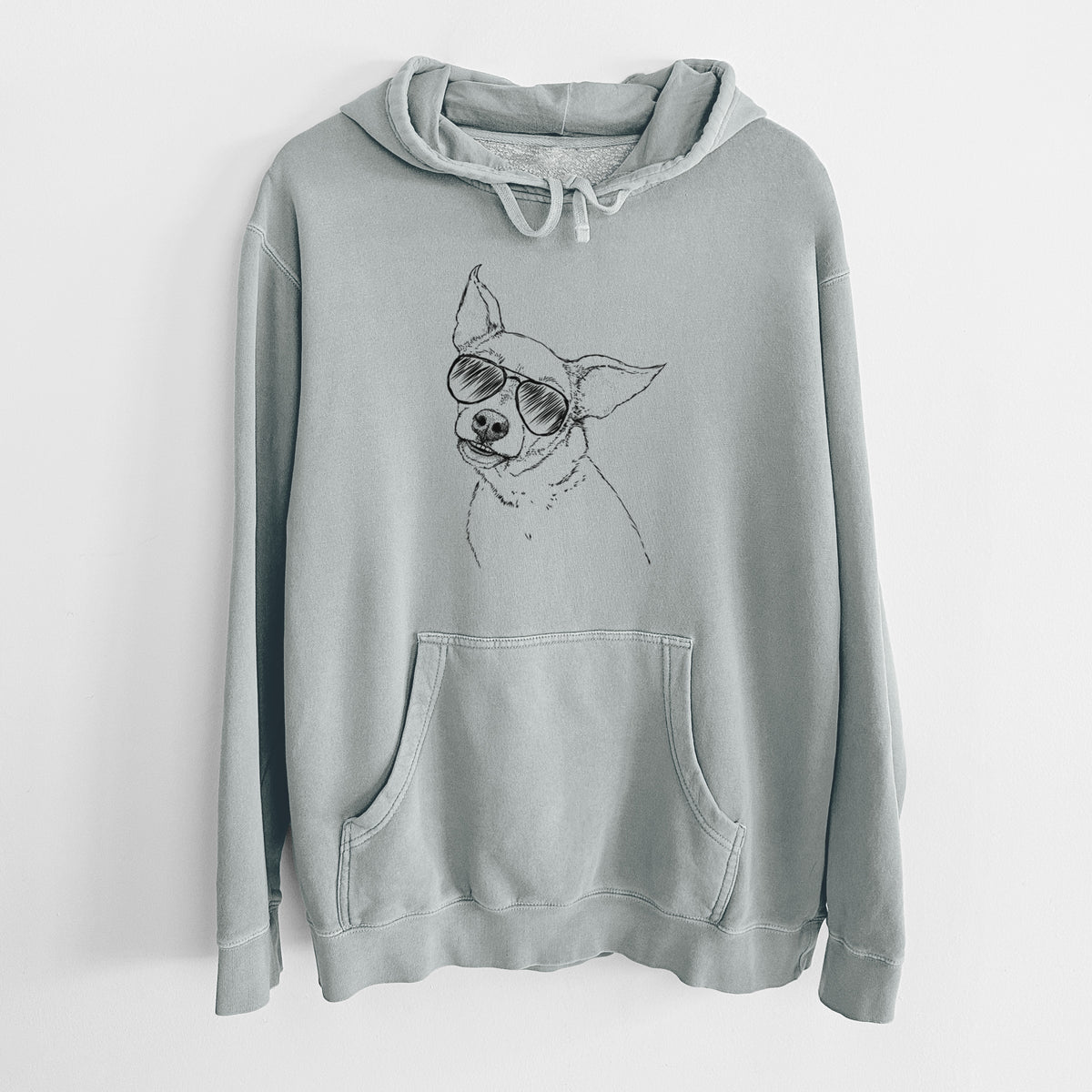 Aviator Lola the Chiweenie - Unisex Pigment Dyed Hoodie