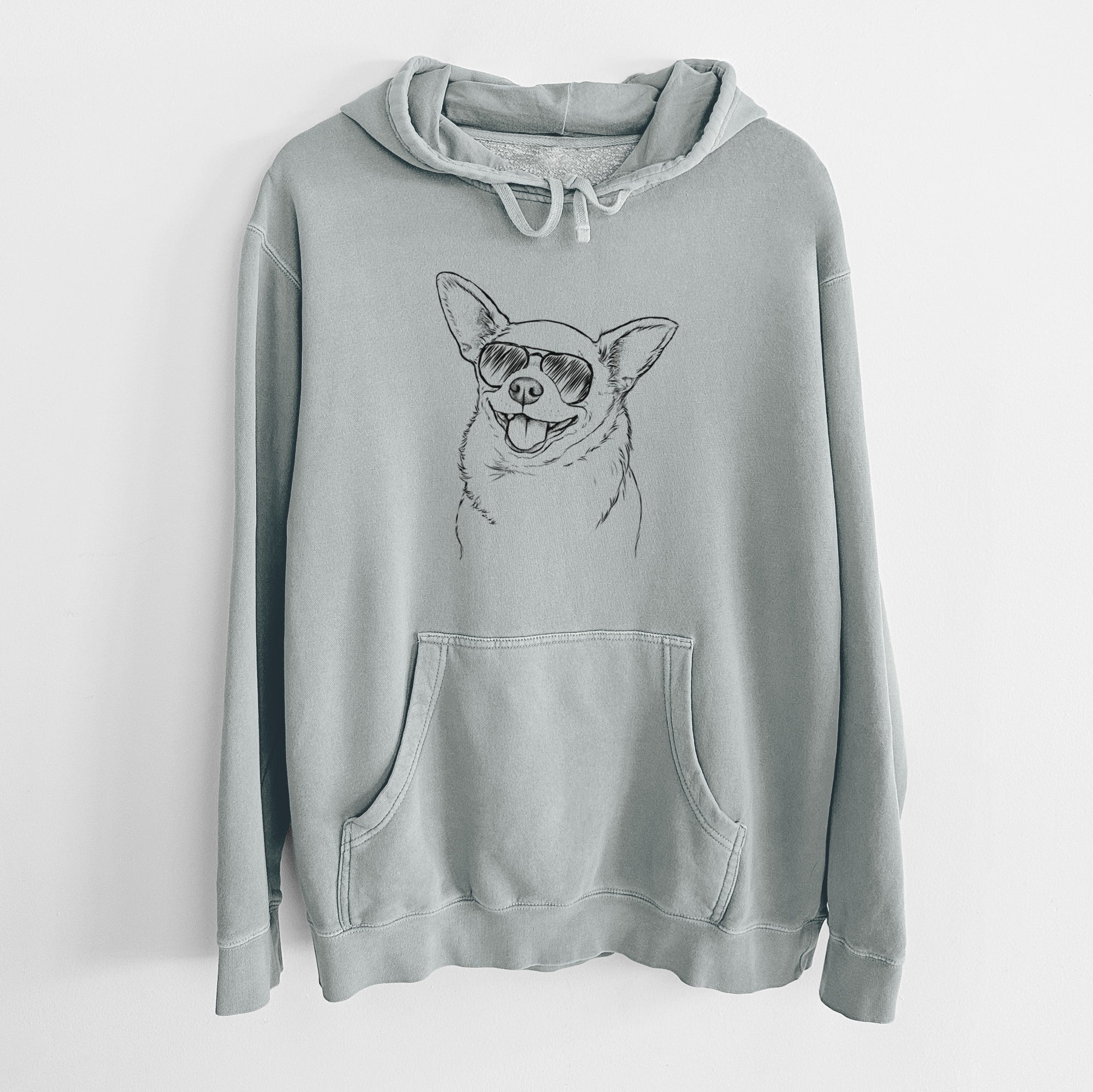 Aviator Maddison Pearl the Chihuahua - Unisex Pigment Dyed Hoodie