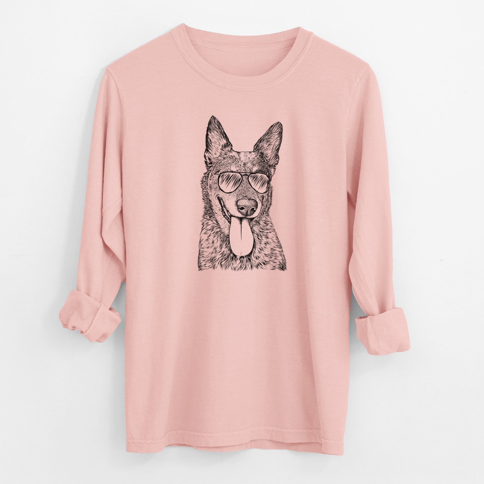 Aviator Madison the Blue Heeler - Men's Heavyweight 100% Cotton Long Sleeve