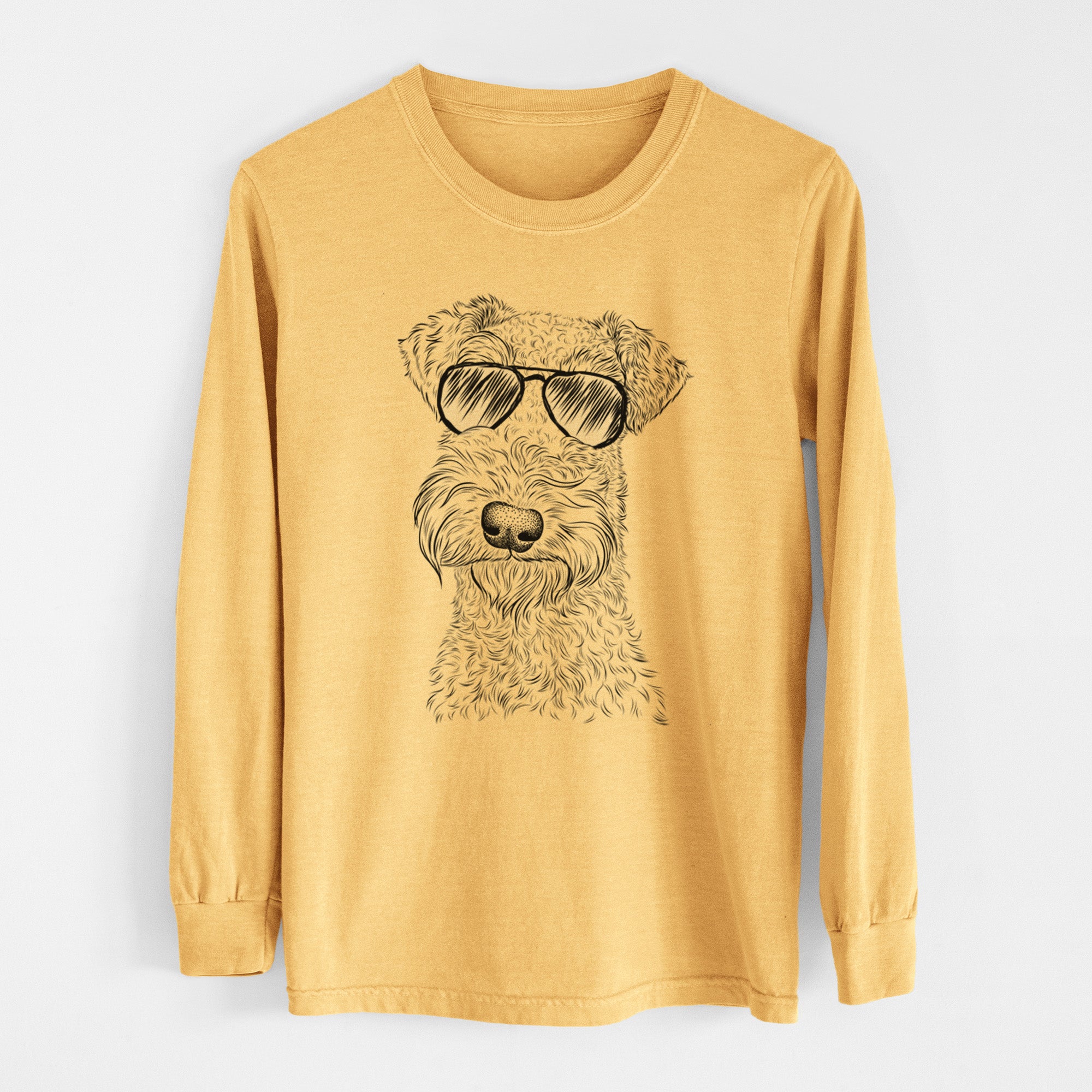 Aviators Roc Haven Maggie May the Airedale Terrier - Heavyweight 100% Cotton Long Sleeve