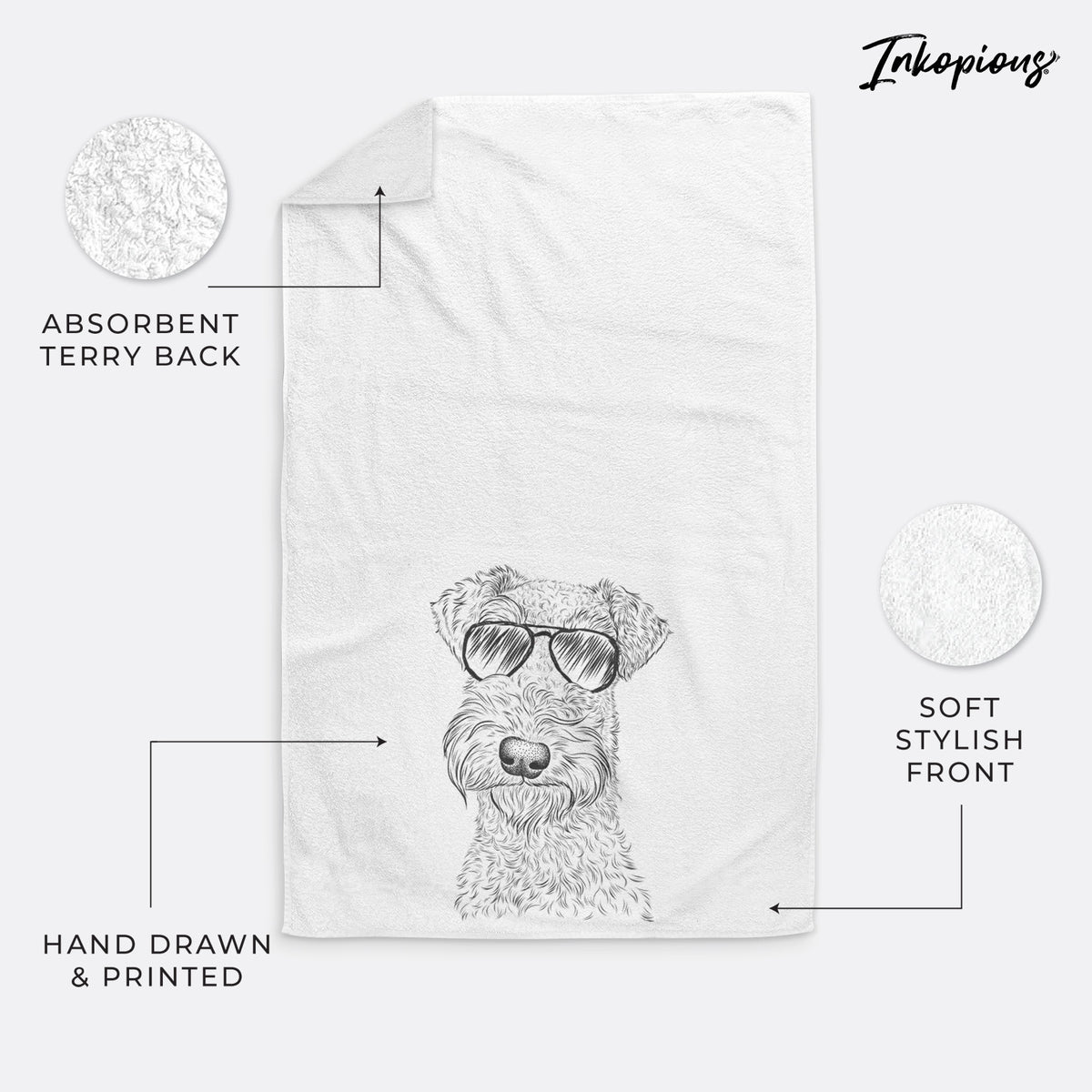 Roc Haven Maggie May the Airedale Terrier Decorative Hand Towel