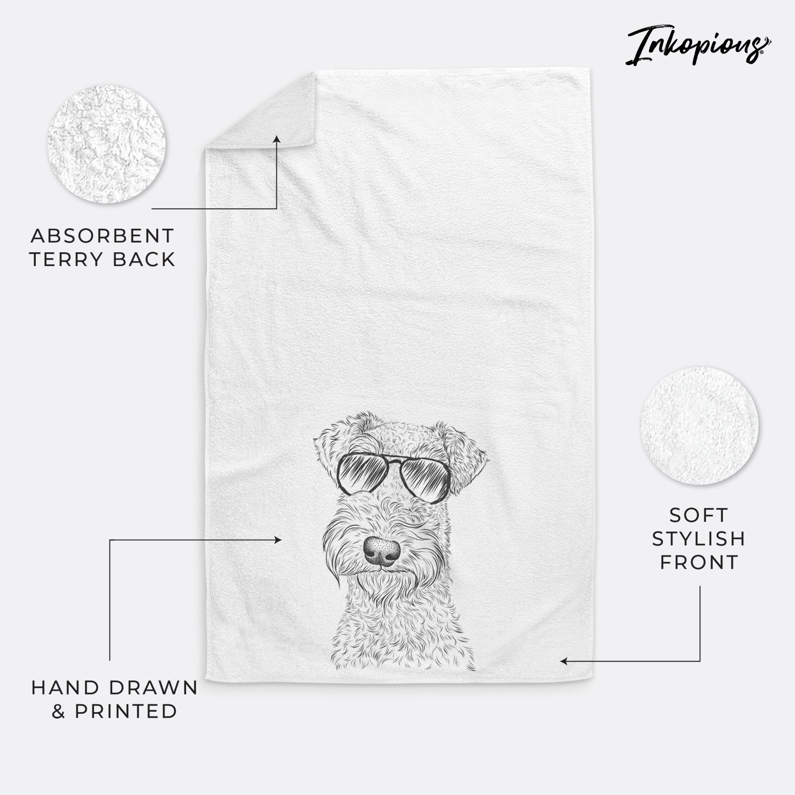 Roc Haven Maggie May the Airedale Terrier Decorative Hand Towel