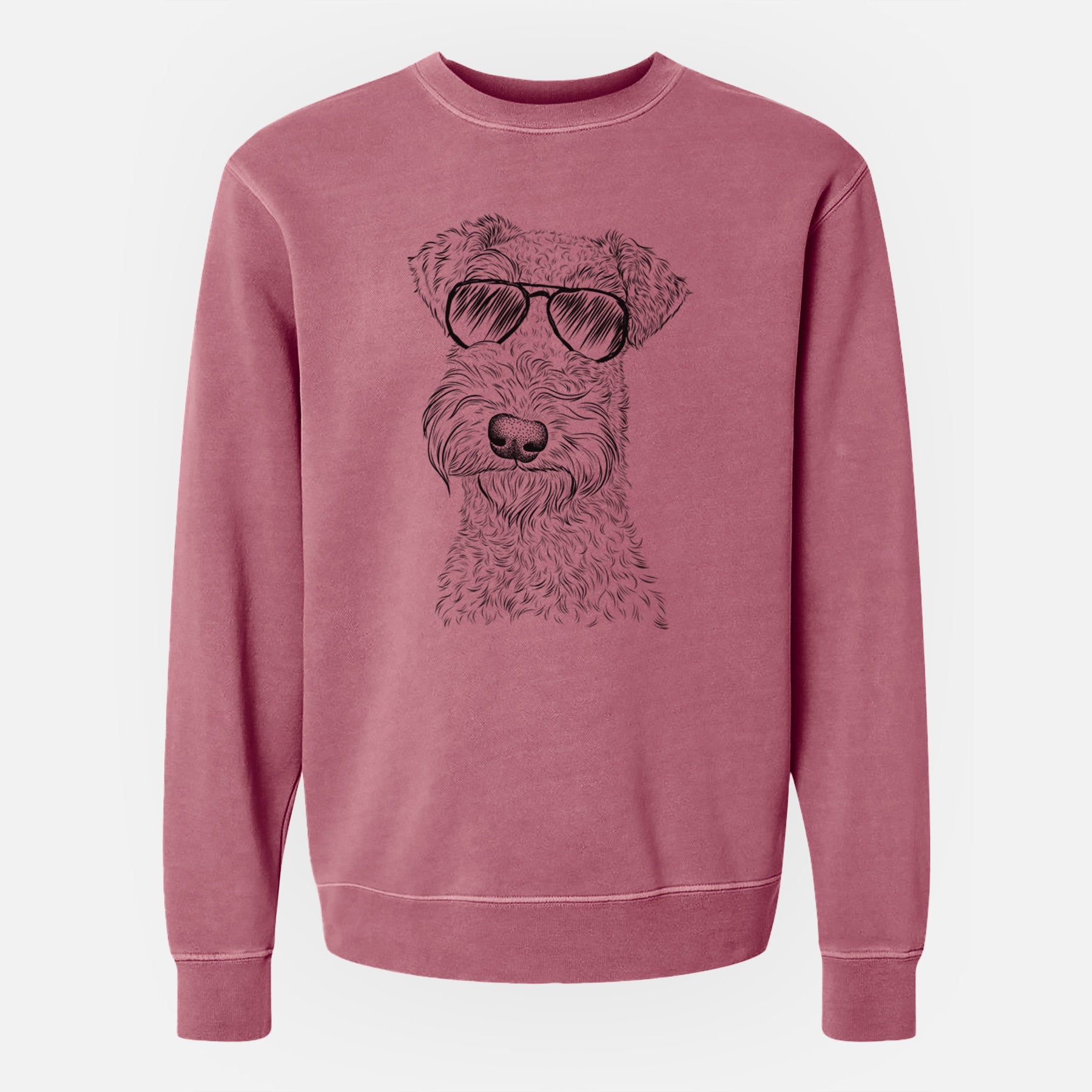 Aviator Roc Haven Maggie May the Airedale Terrier - Unisex Pigment Dyed Crew Sweatshirt