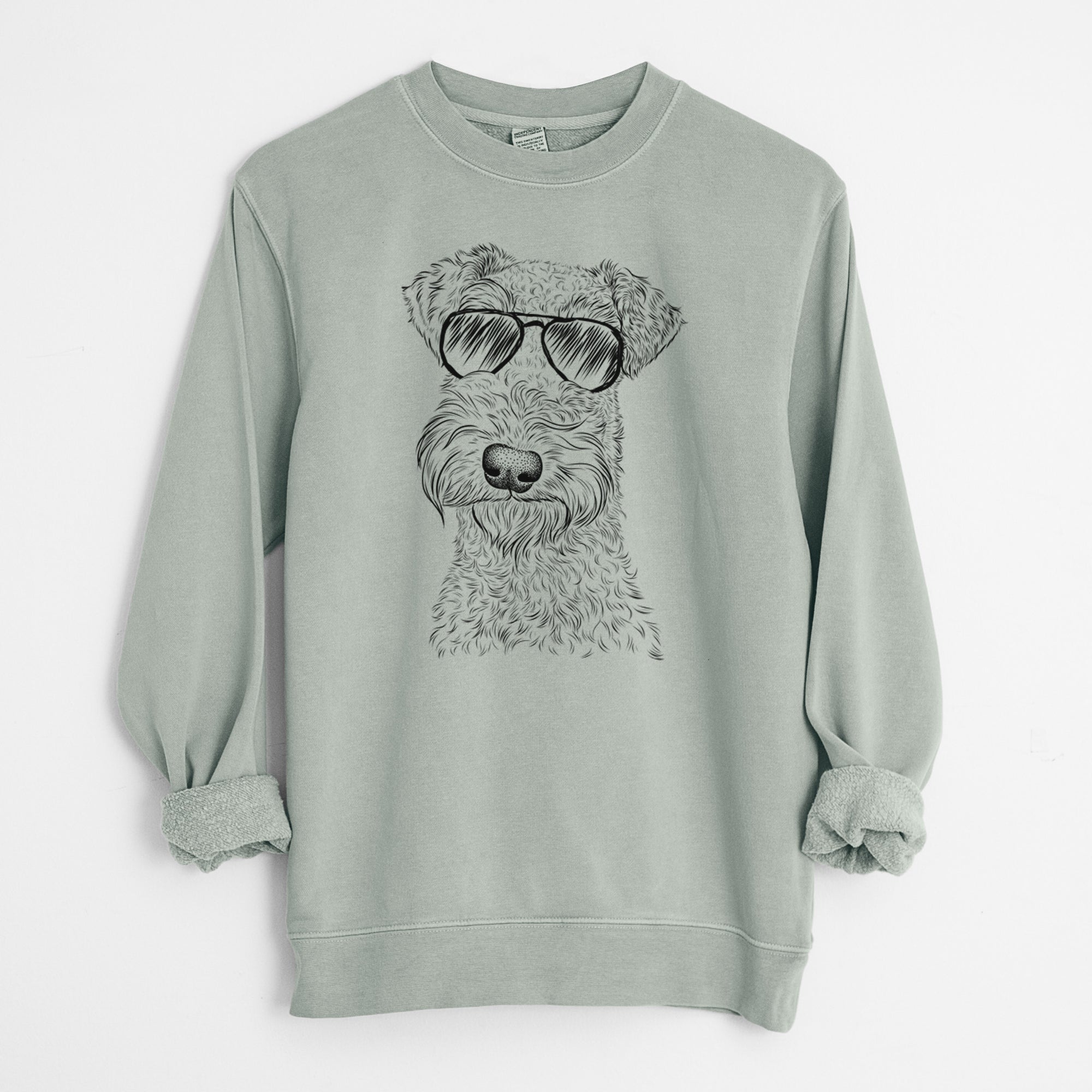 Aviator Roc Haven Maggie May the Airedale Terrier - Unisex Pigment Dyed Crew Sweatshirt