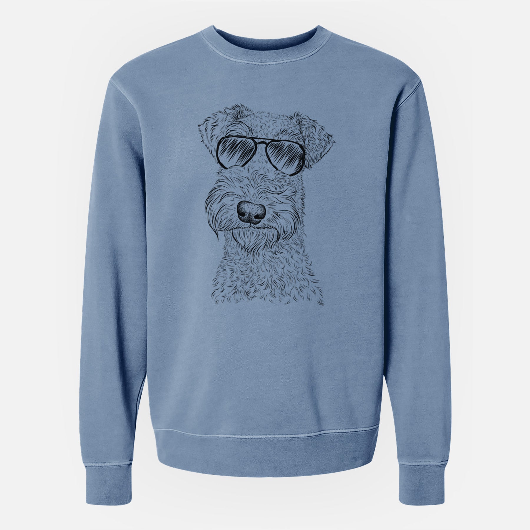 Aviator Roc Haven Maggie May the Airedale Terrier - Unisex Pigment Dyed Crew Sweatshirt