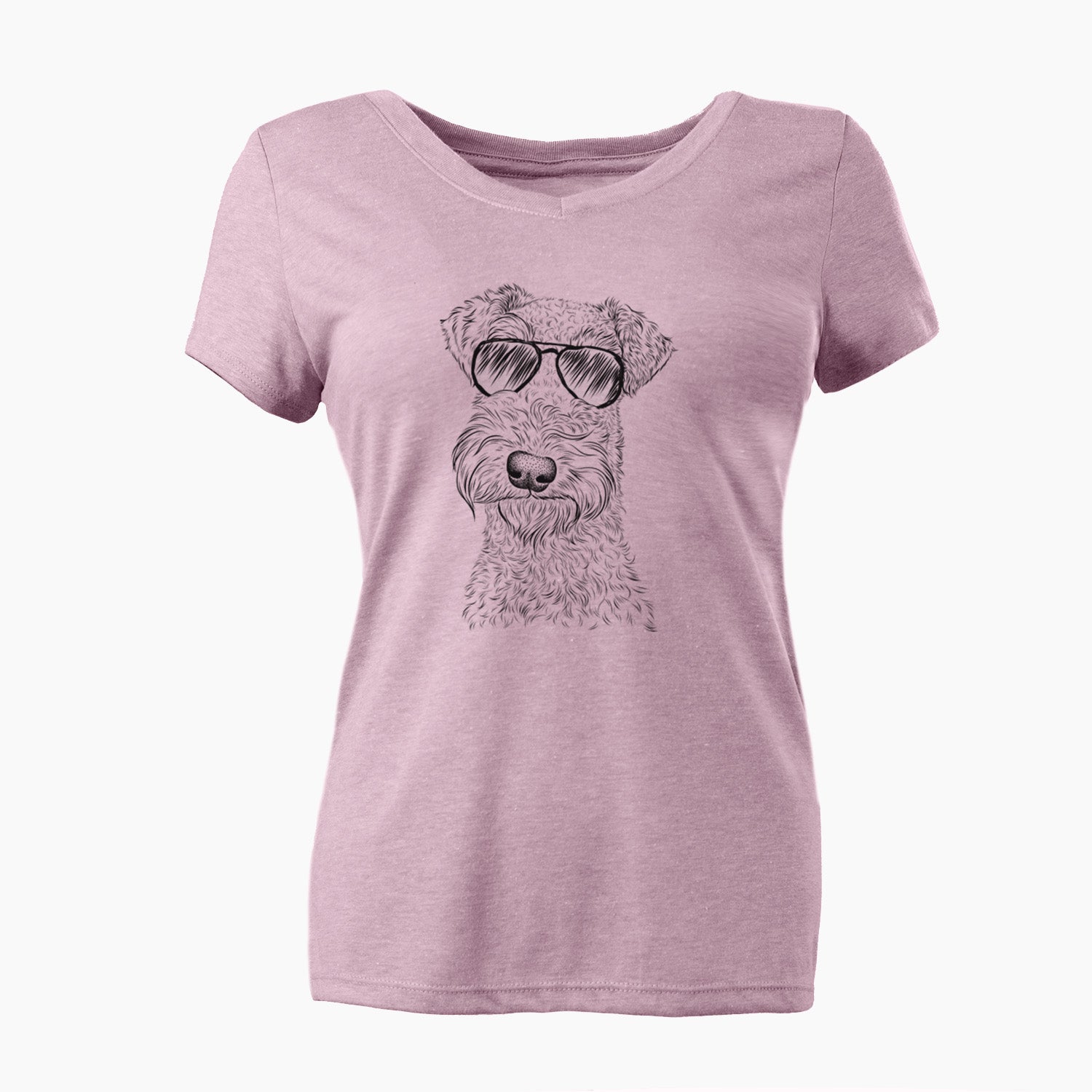 Aviator Roc Haven Maggie May the Airedale Terrier - Women's V-neck Shirt