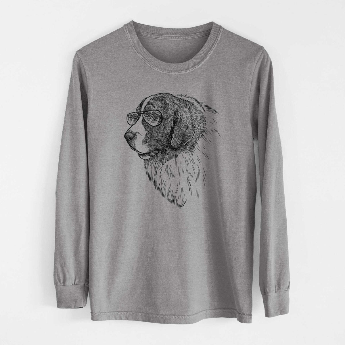Aviator Magnus the Pyrenean Mastiff - Men's Heavyweight 100% Cotton Long Sleeve