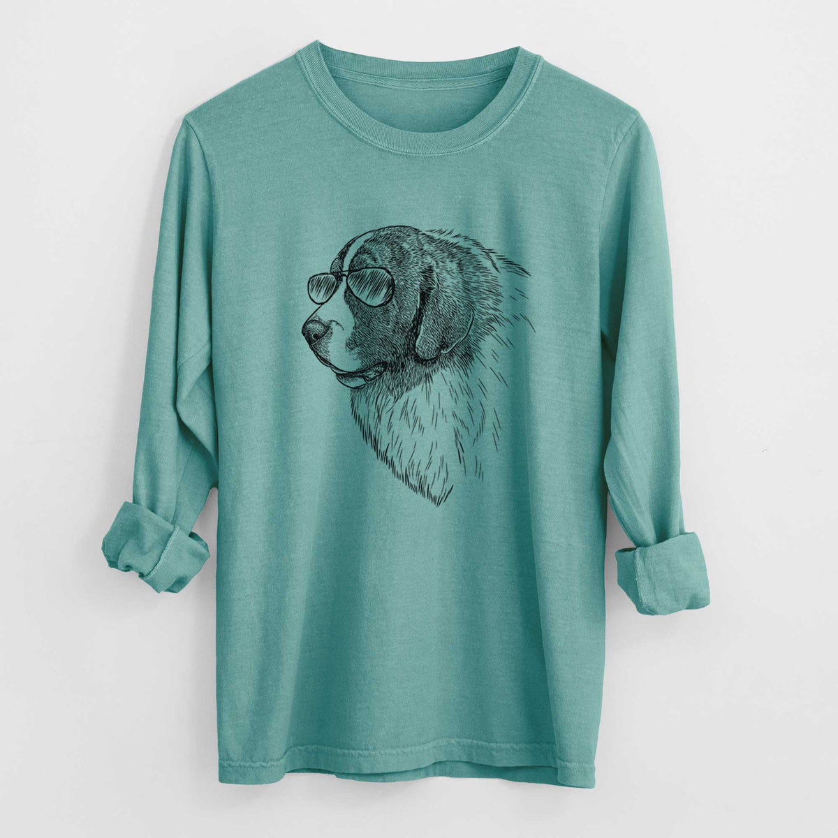 Aviator Magnus the Pyrenean Mastiff - Men's Heavyweight 100% Cotton Long Sleeve