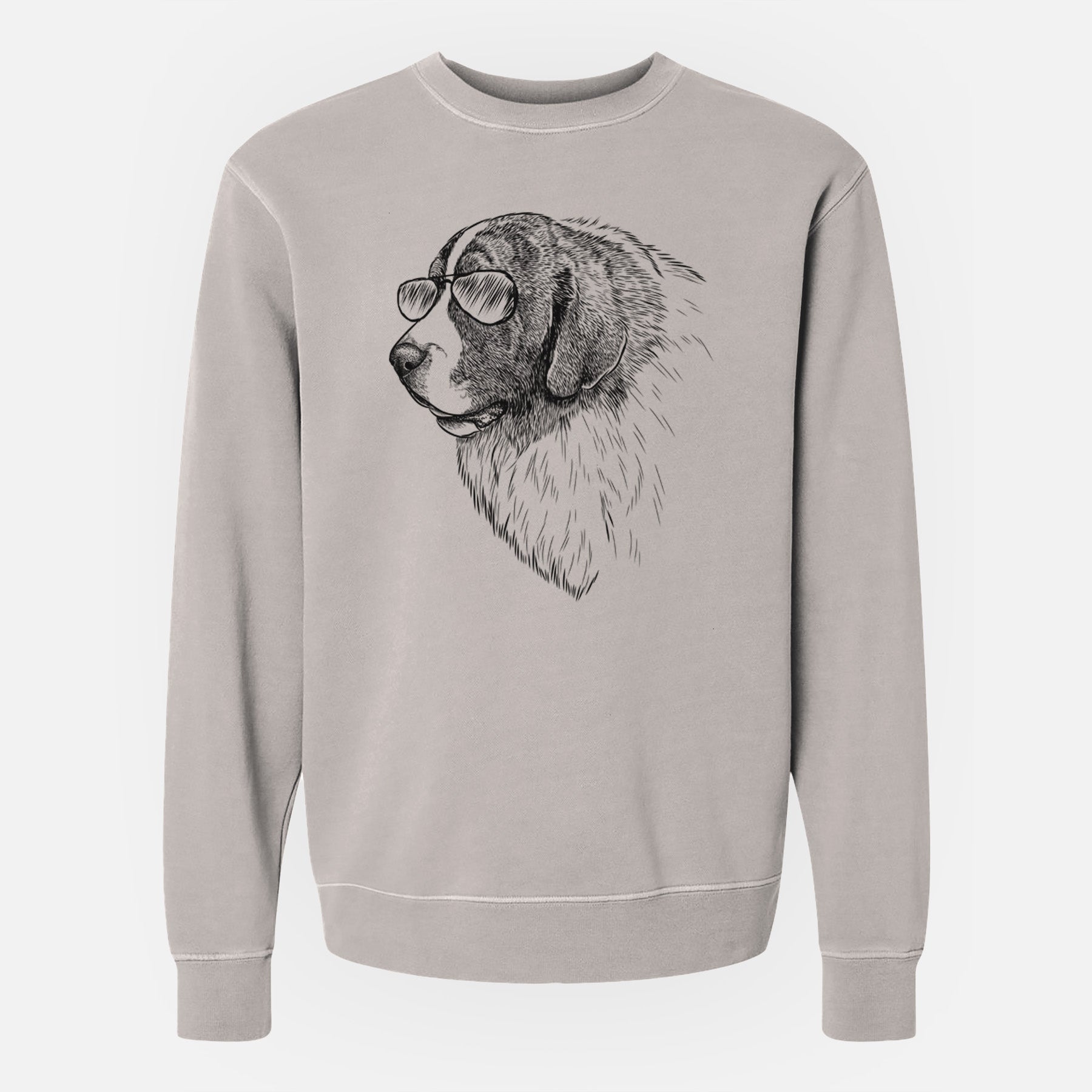 Aviator Magnus the Pyrenean Mastiff - Unisex Pigment Dyed Crew Sweatshirt