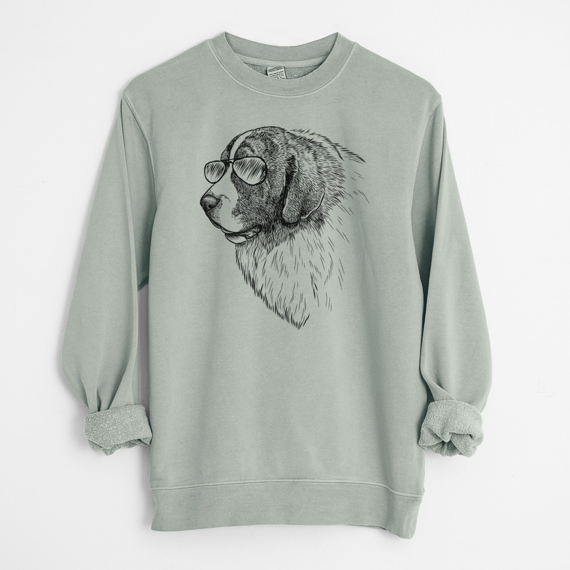 Aviator Magnus the Pyrenean Mastiff - Unisex Pigment Dyed Crew Sweatshirt