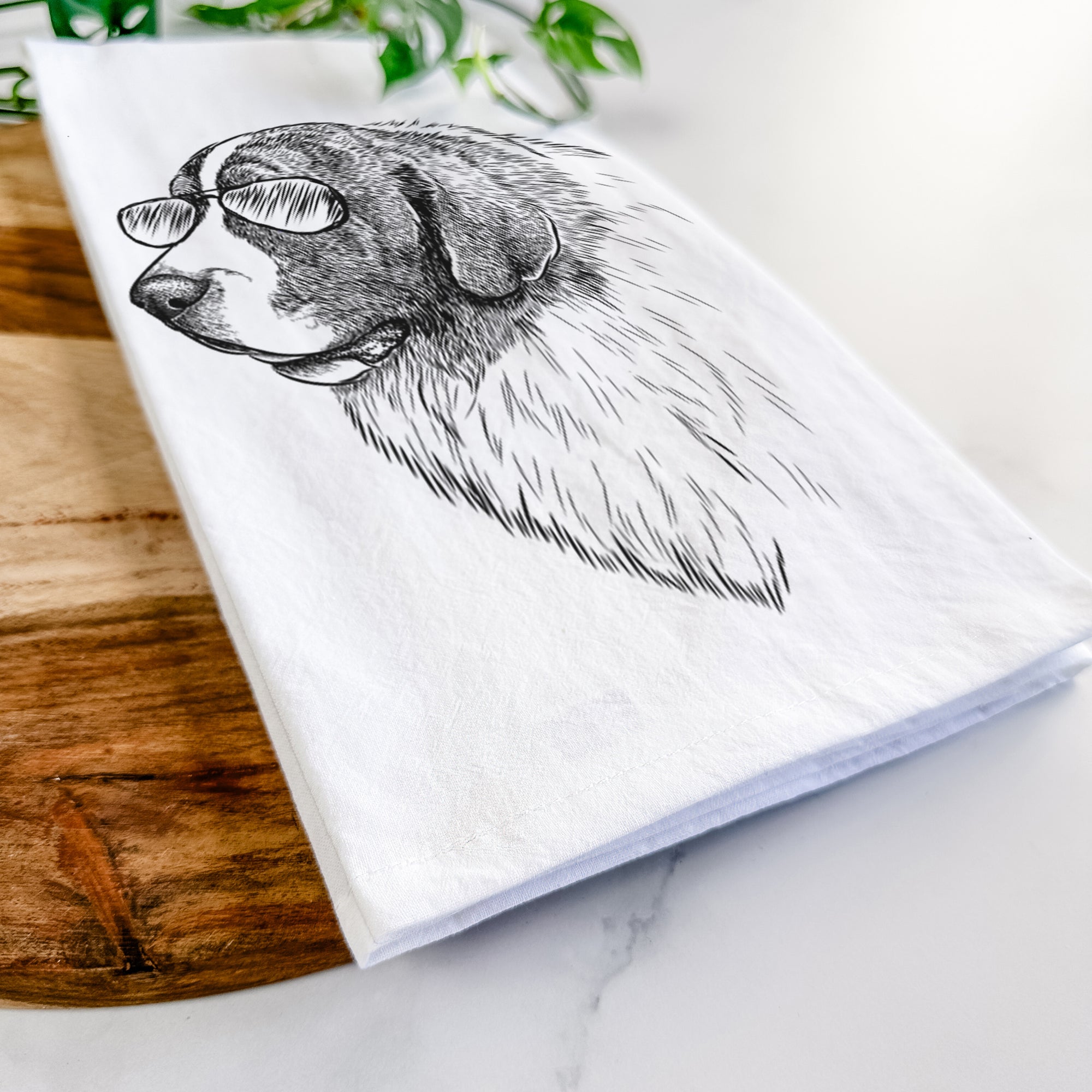 Magnus the Pyrenean Mastiff Tea Towel