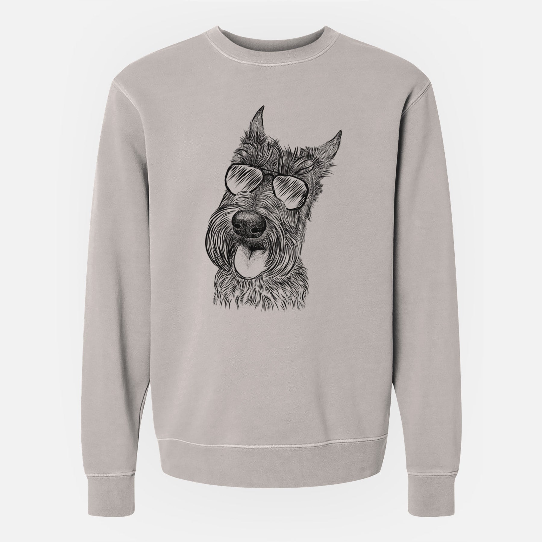 Aviator Magnus the Scottish Terrier - Unisex Pigment Dyed Crew Sweatshirt