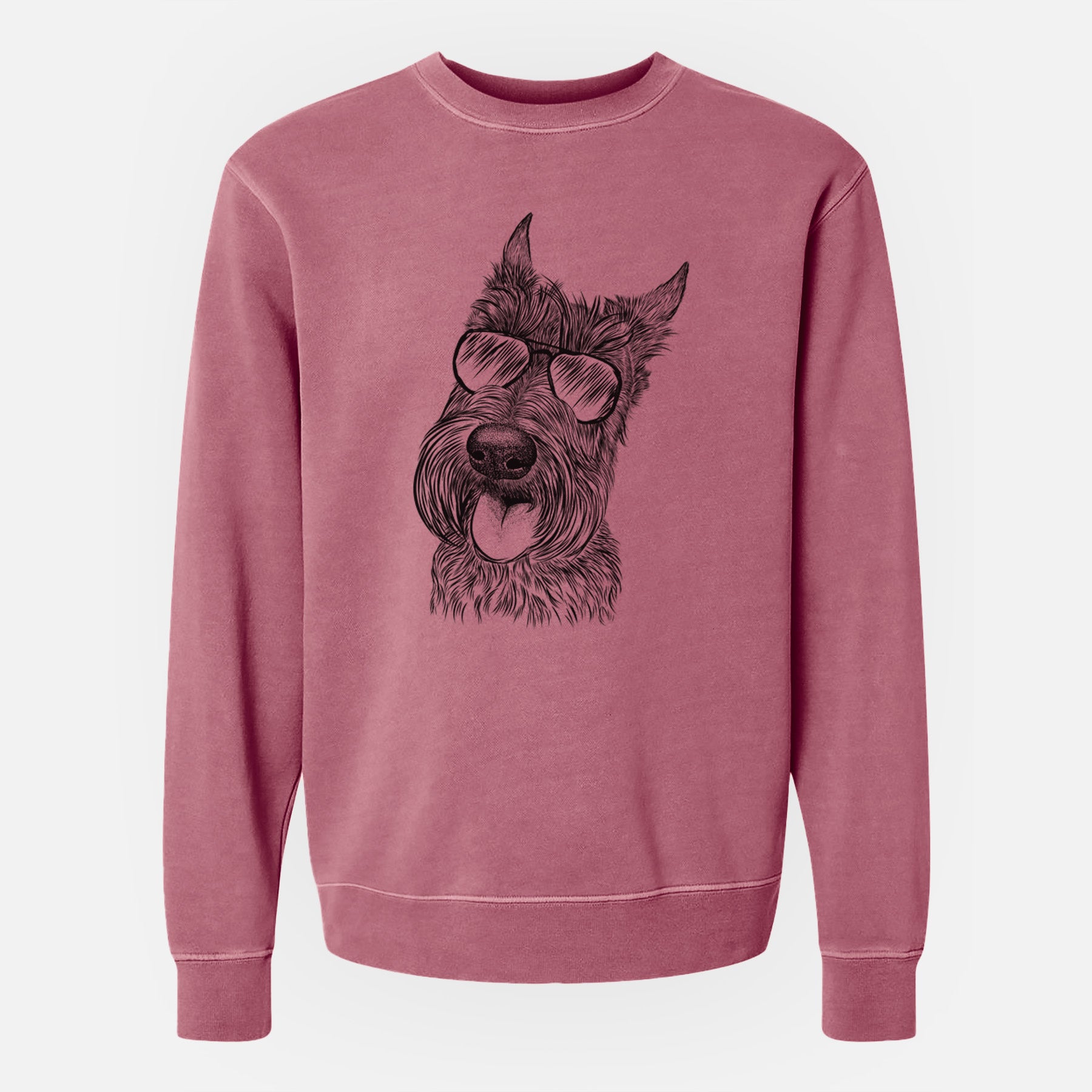 Aviator Magnus the Scottish Terrier - Unisex Pigment Dyed Crew Sweatshirt