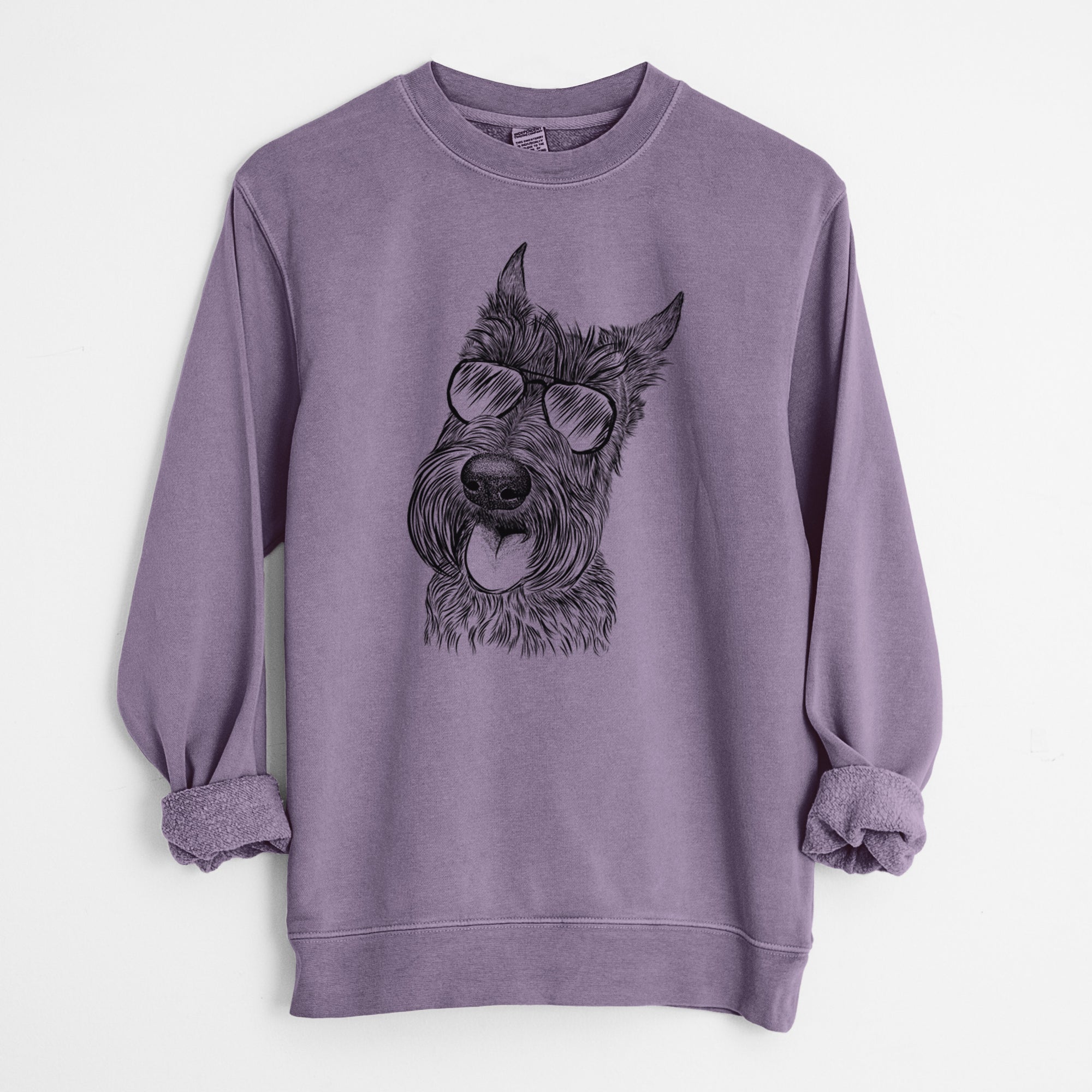 Aviator Magnus the Scottish Terrier - Unisex Pigment Dyed Crew Sweatshirt