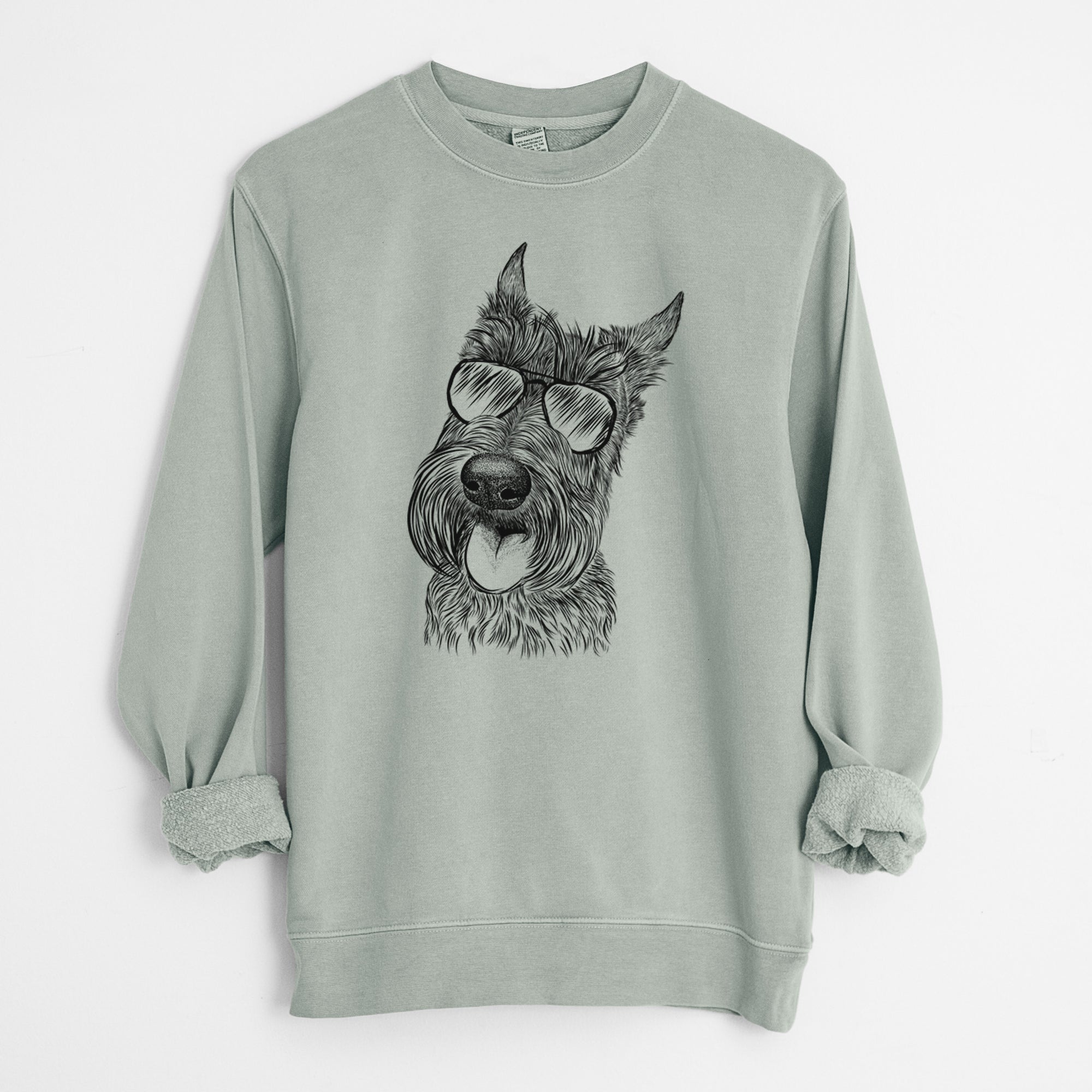 Aviator Magnus the Scottish Terrier - Unisex Pigment Dyed Crew Sweatshirt