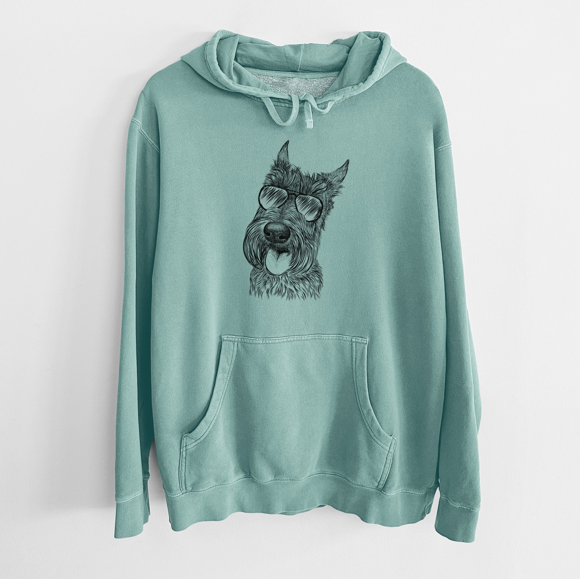 Aviator Magnus the Scottish Terrier - Unisex Pigment Dyed Hoodie