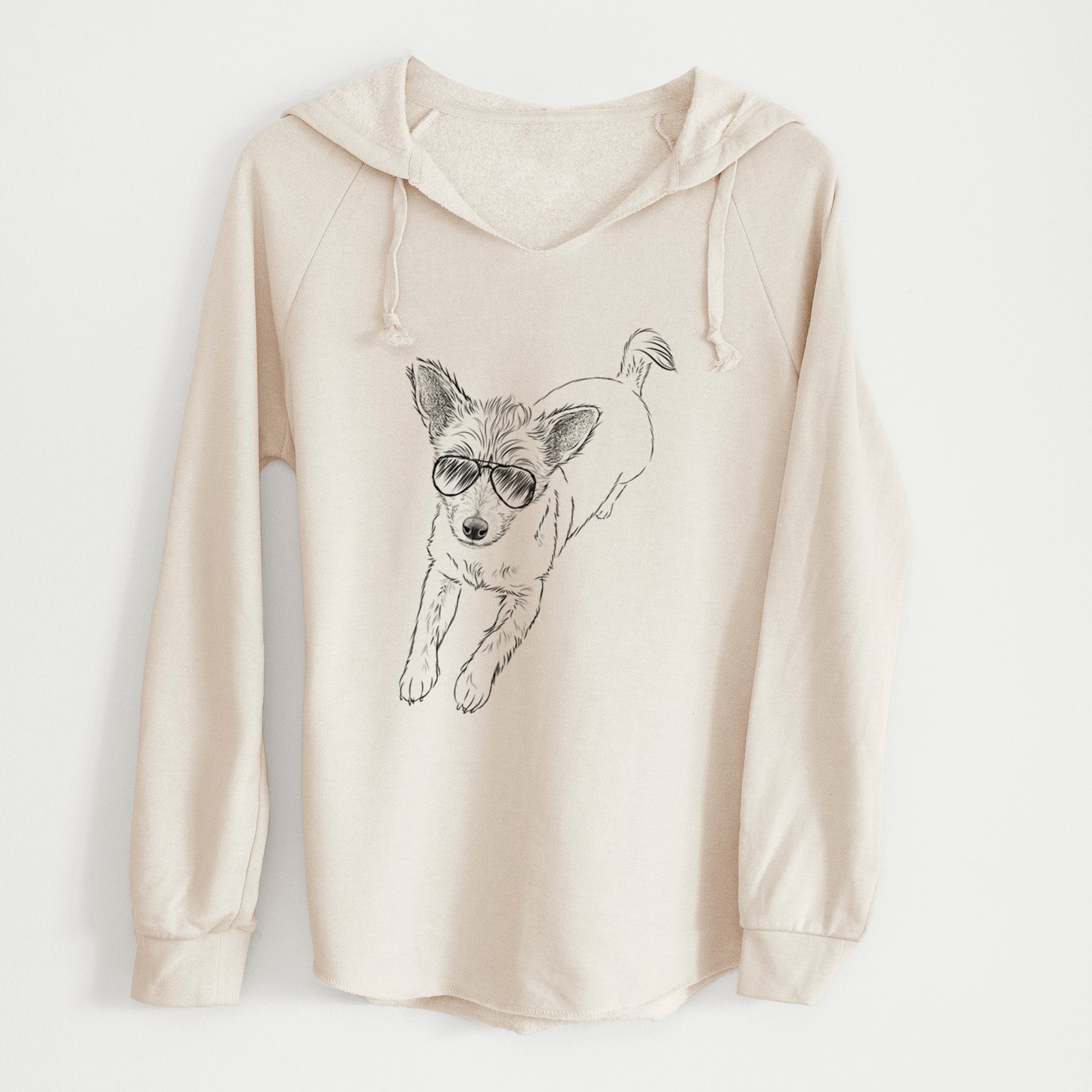 Aviator Maisie the Terrier Mix - Cali Wave Hooded Sweatshirt