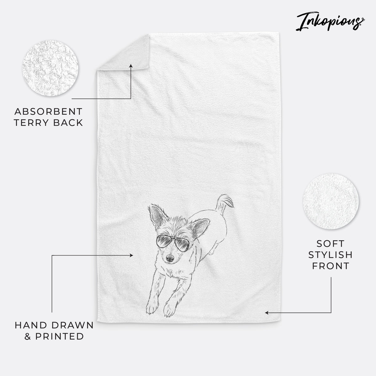 Maisie the Terrier Mix Premium Hand Towel