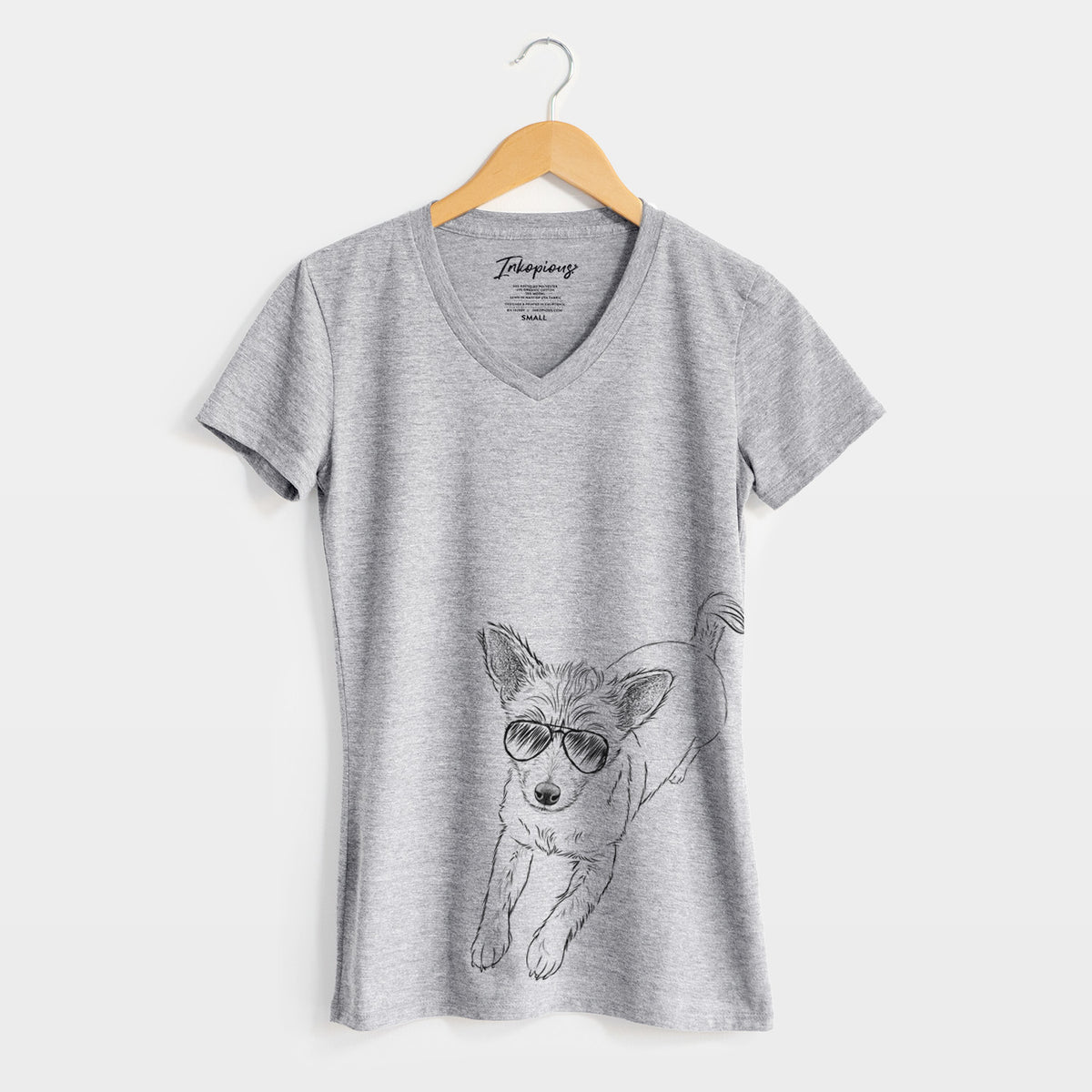 Aviator Maisie the Terrier Mix - Women's V-neck Shirt