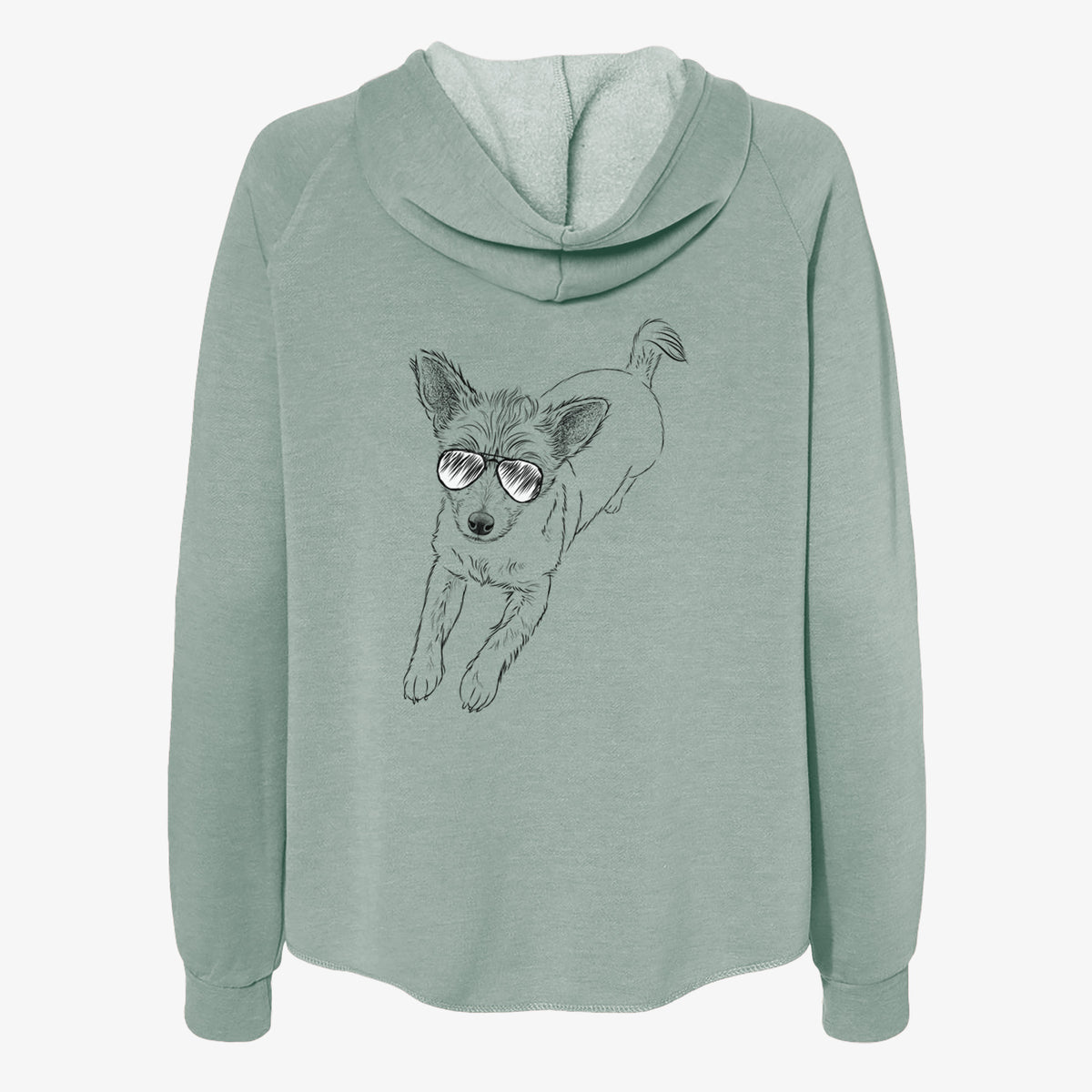 Maisie the Terrier Mix - Women's Cali Wave Zip-Up Sweatshirt