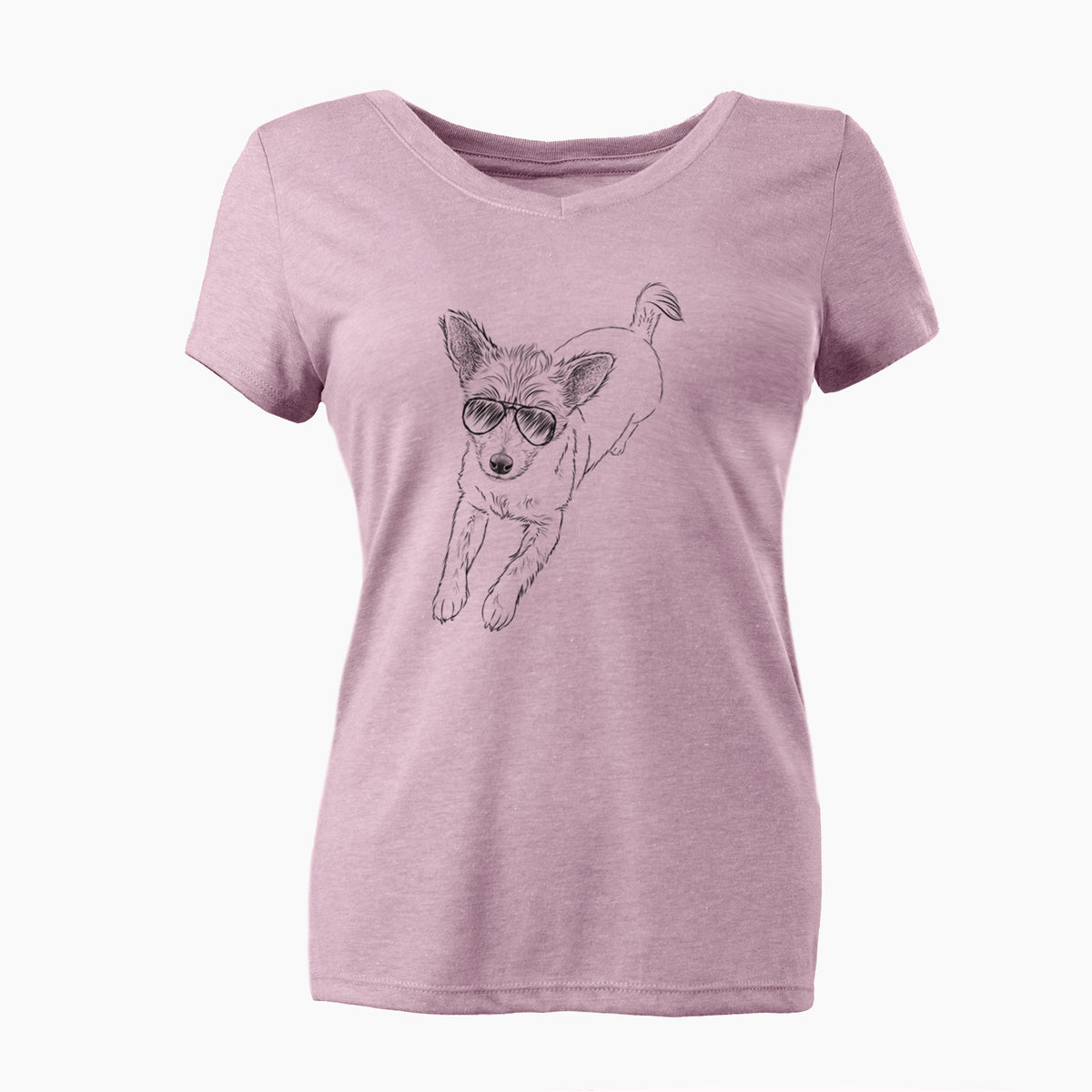 Aviator Maisie the Terrier Mix - Women's V-neck Shirt