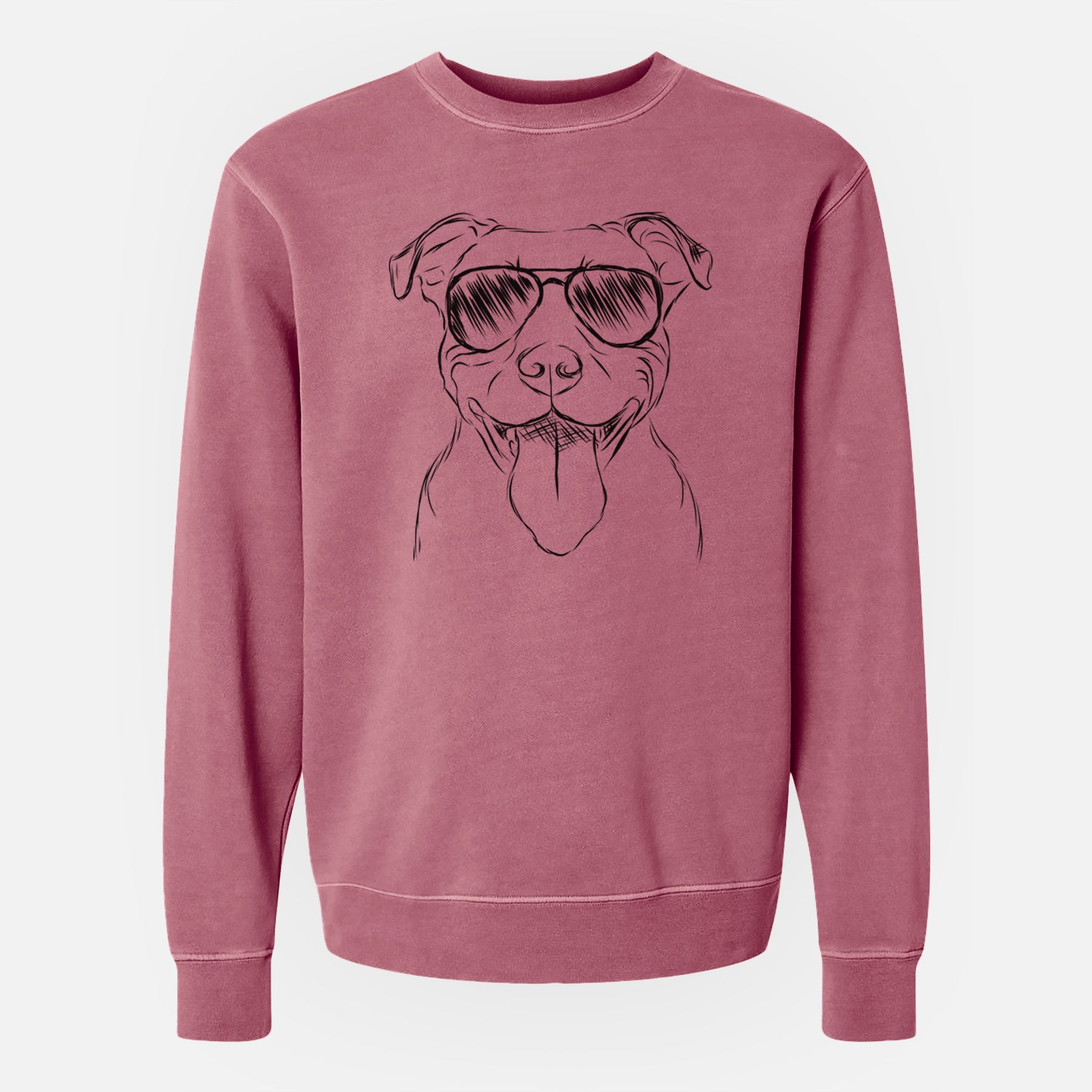 Aviator Major the Pitbull - Unisex Pigment Dyed Crew Sweatshirt