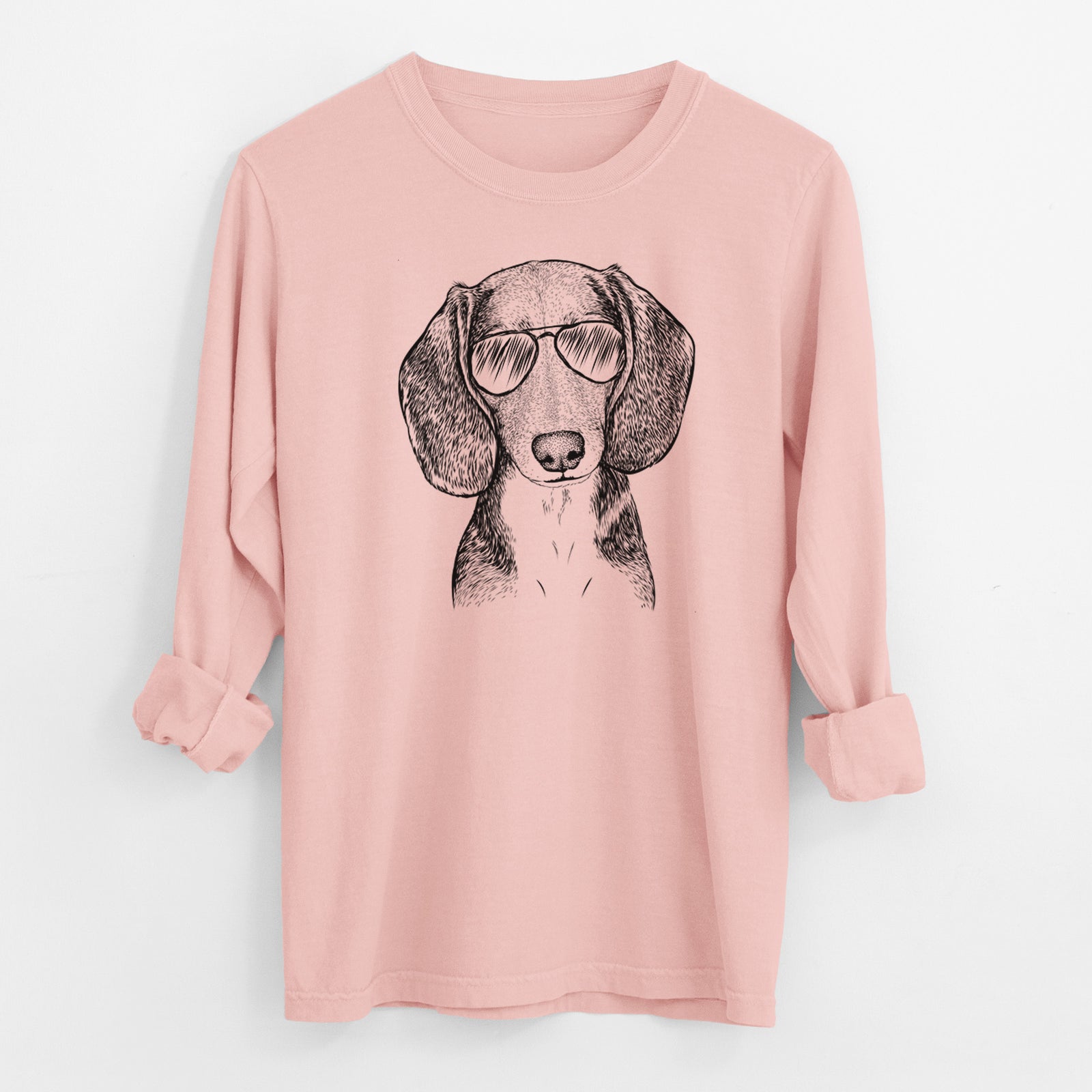 Aviator Mayor Andy the Beagle - Men's Heavyweight 100% Cotton Long Sleeve