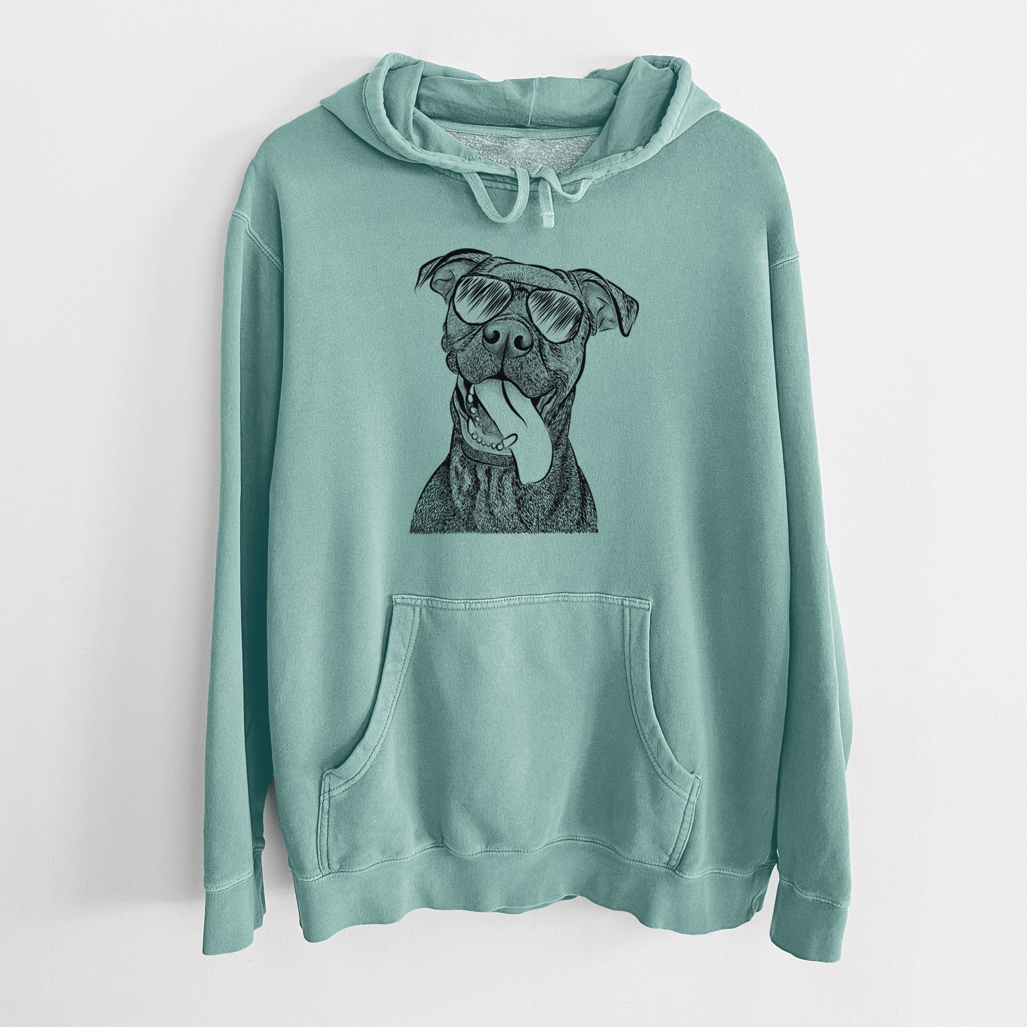 Aviator Mikey the Boxador - Unisex Pigment Dyed Hoodie