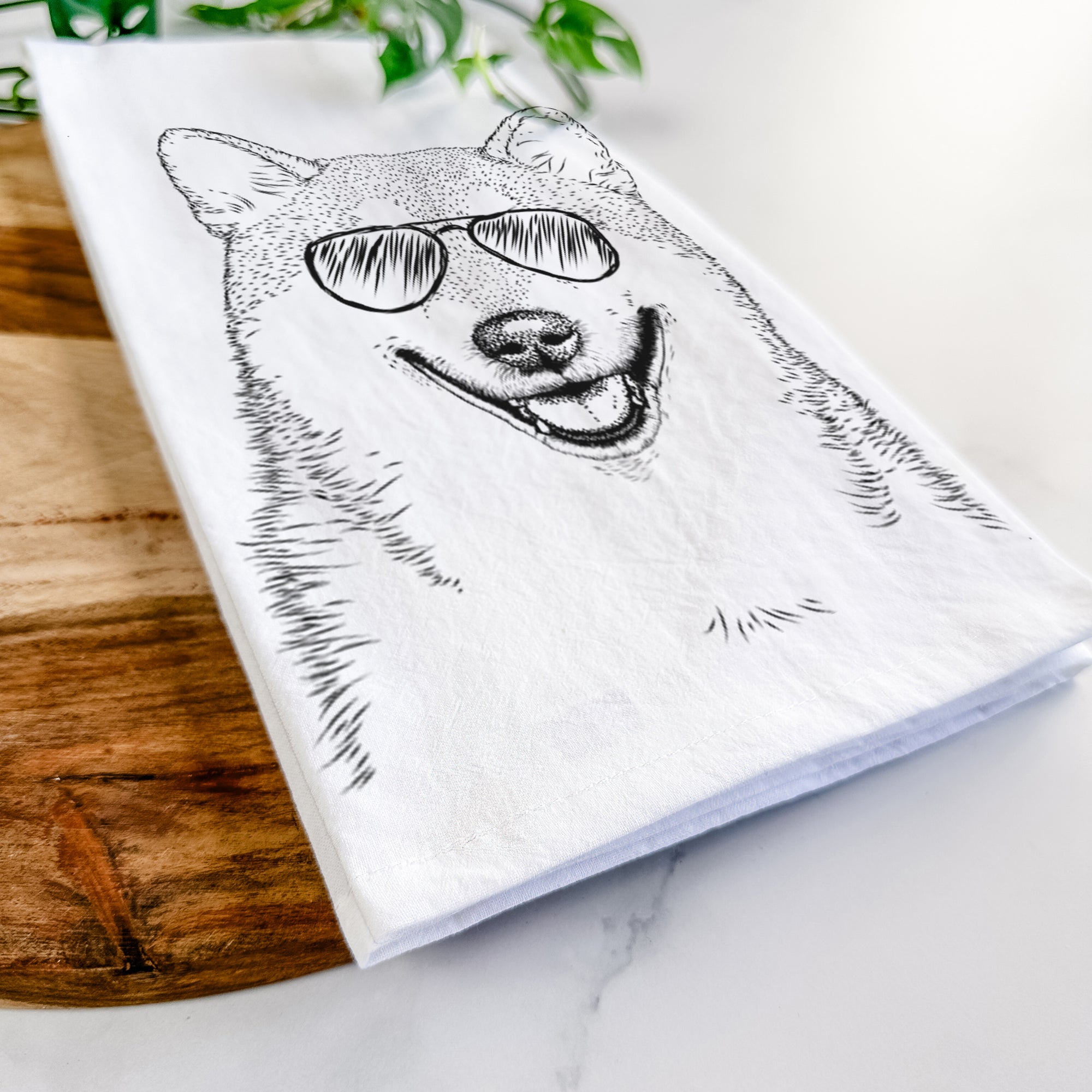 Mitsu the Shiba Inu Tea Towel