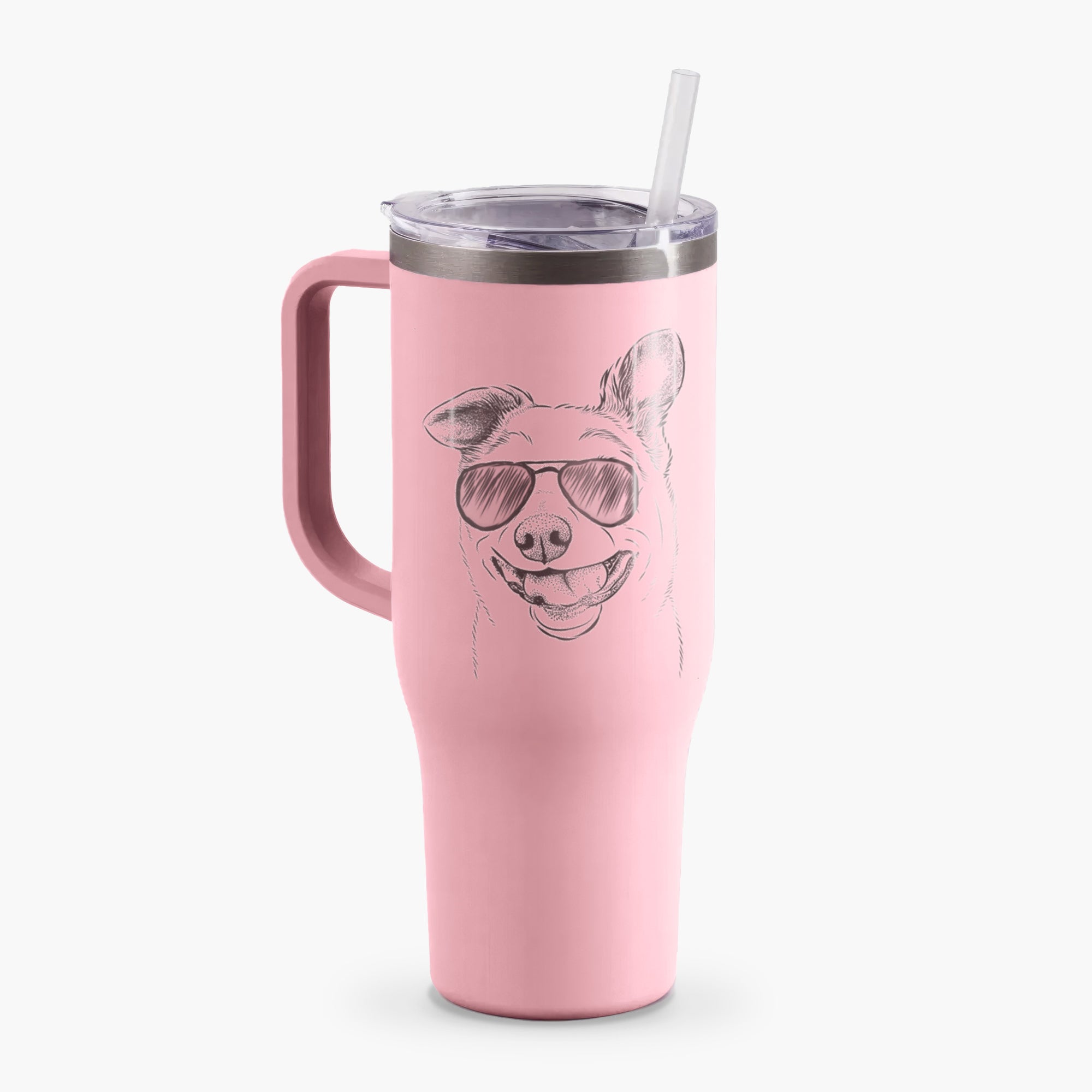 Mortimer the Mixed Breed - 40oz Tumbler with Handle