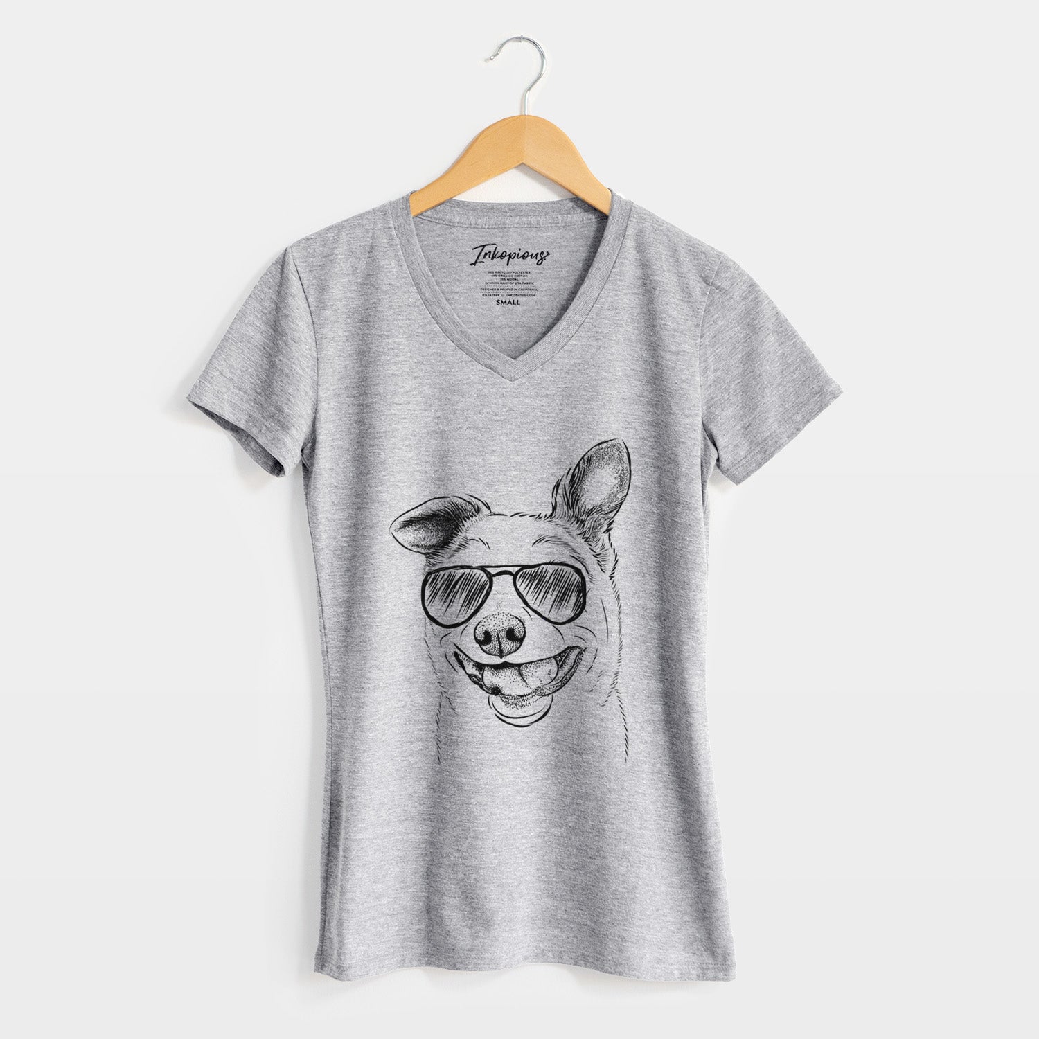 Aviator Mortimer the Mixed Breed - Women's V-neck Shirt