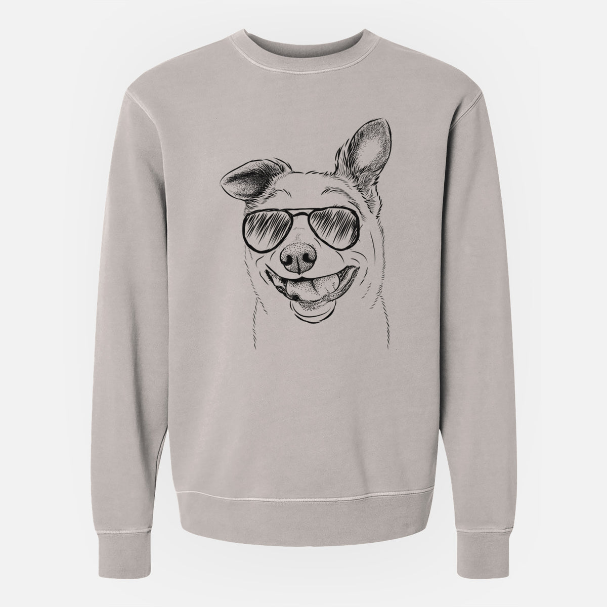 Aviator Mortimer the Mixed Breed - Unisex Pigment Dyed Crew Sweatshirt