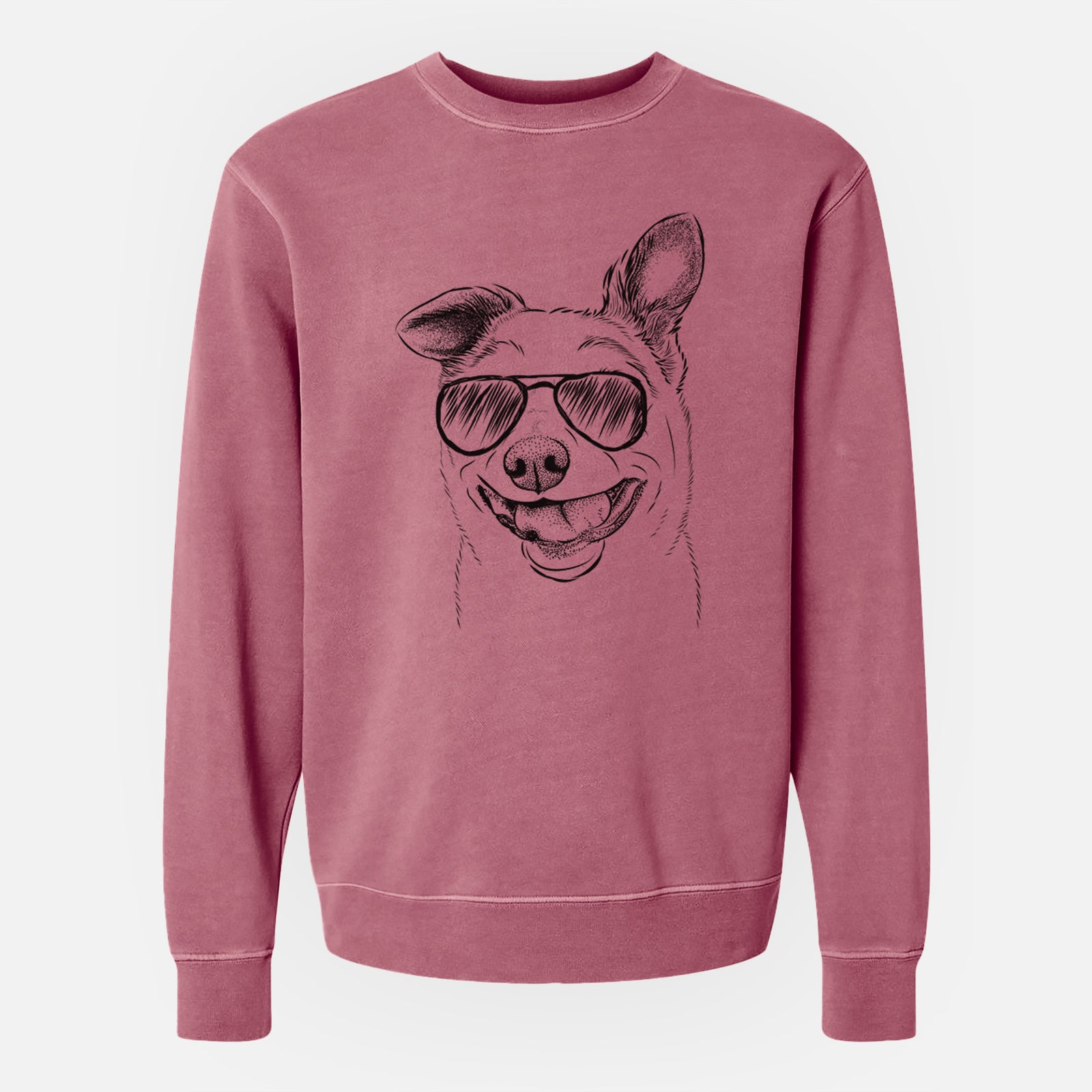 Aviator Mortimer the Mixed Breed - Unisex Pigment Dyed Crew Sweatshirt